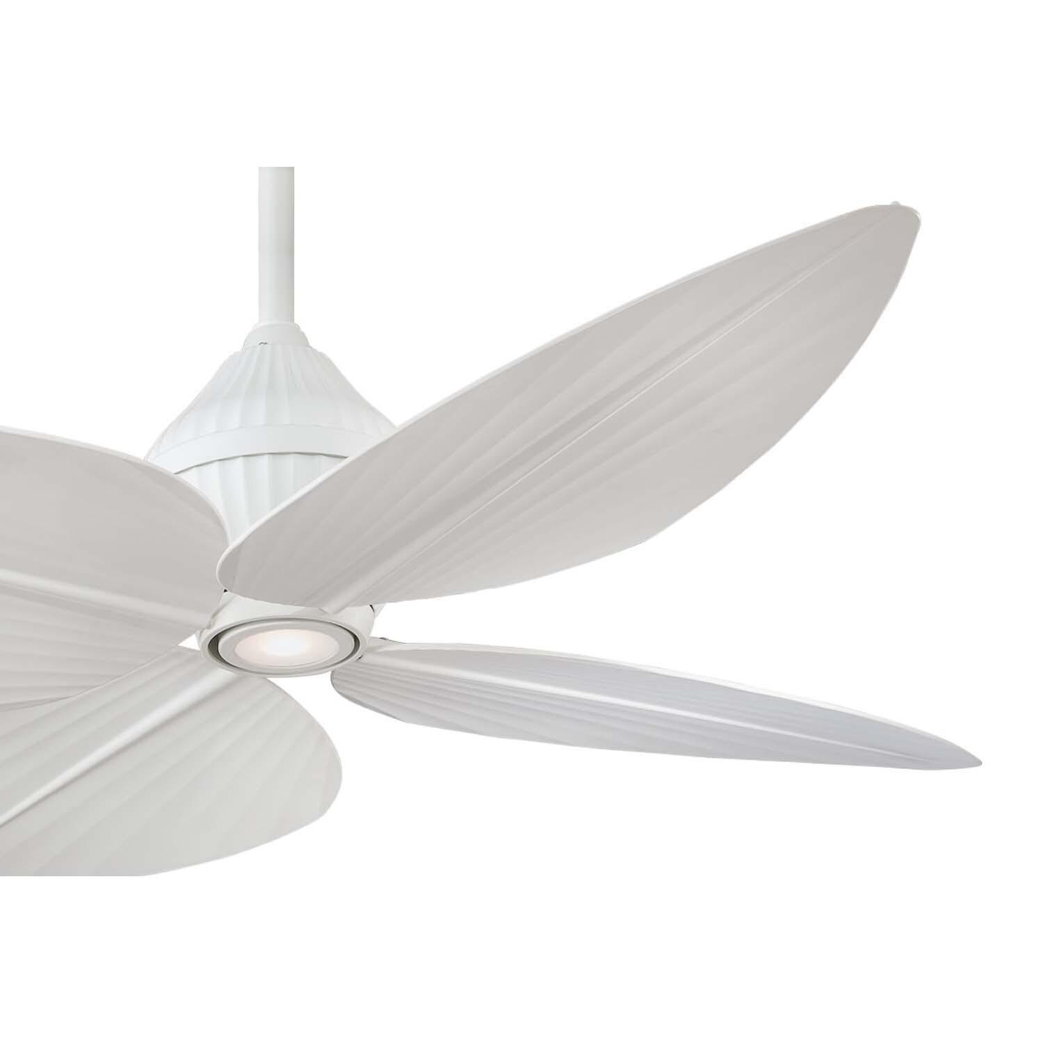 Minka-Aire F581L-WHF Gauguin 52-Inch 4-Blade LED Ceiling Fan in Flat White Finish w/ Flat White Blades & Integrated Light - Blades thumbnail