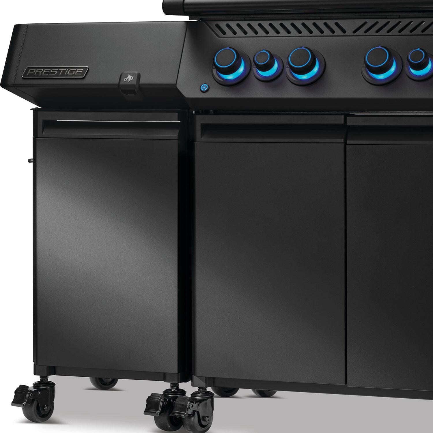 Napoleon 68004 Phantom Prestige 2 Pc Grill Storage Cabinet Carts - Left Cart - In Use - Detail thumbnail