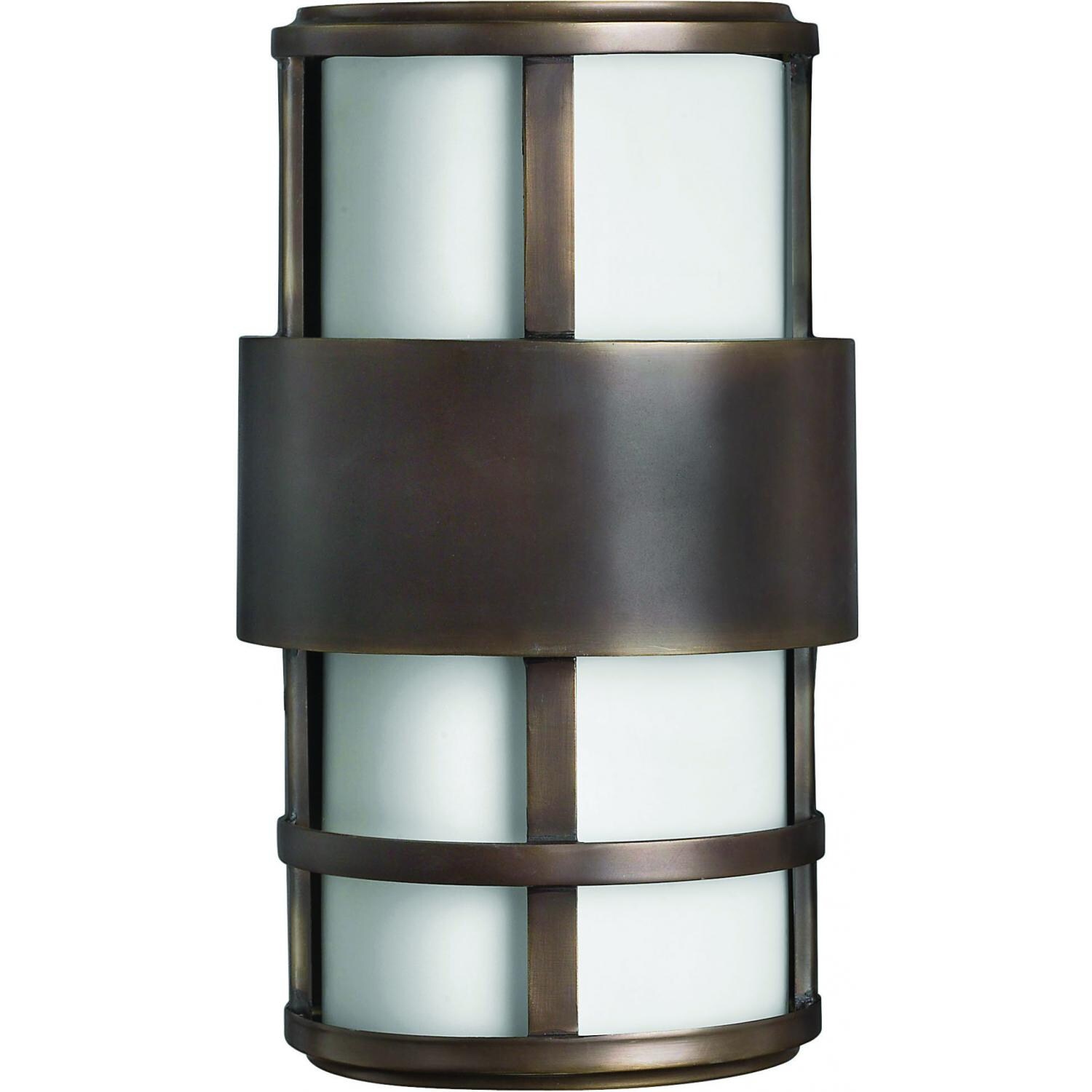 Hinkley Lighting Saturn Two Light 13-Inch Outdoor Wall Light - Metro Bronze - 1908MT