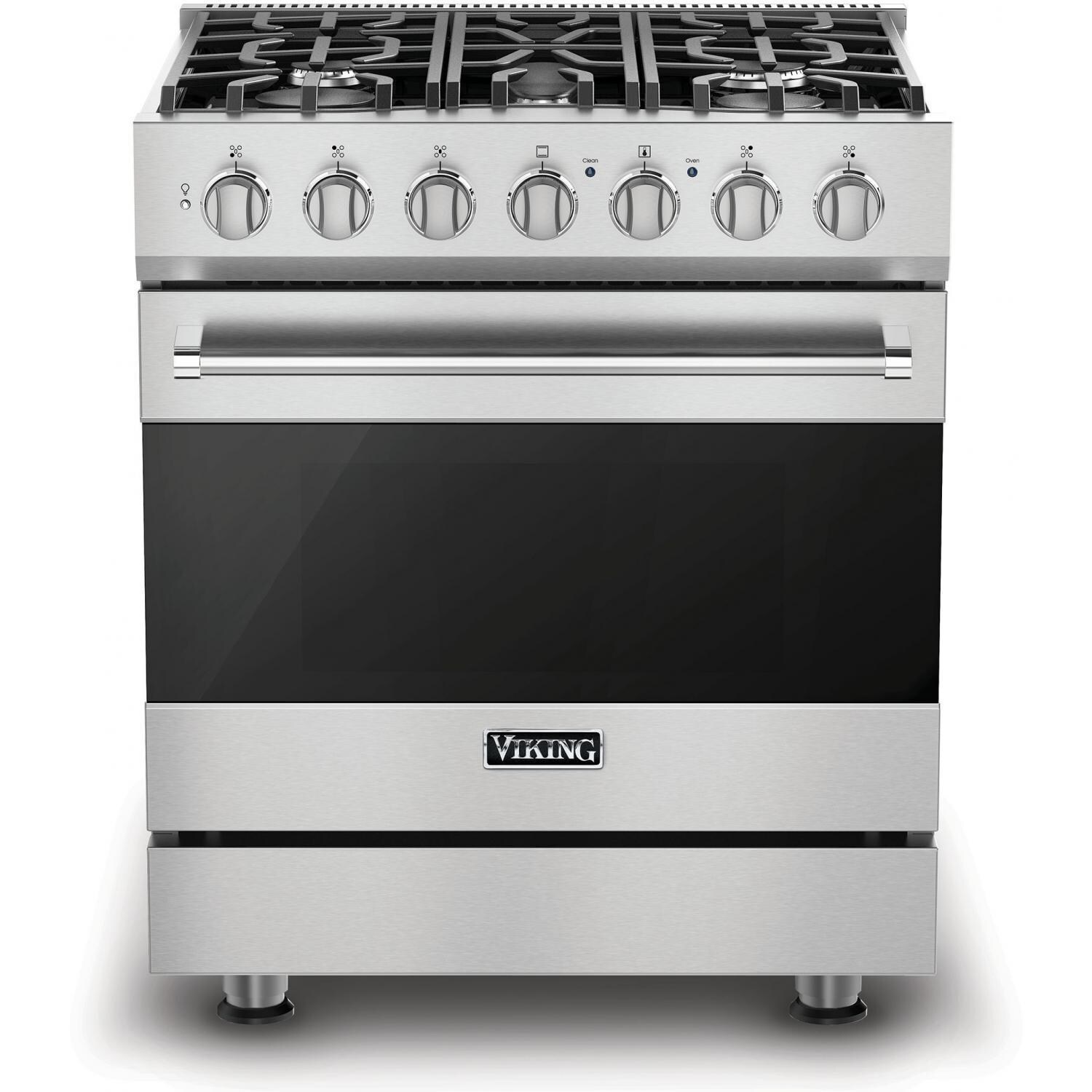Viking 3 Series 30-Inch 5-Burner Natural Gas Range - Stainless Steel - RVGR33025BSS