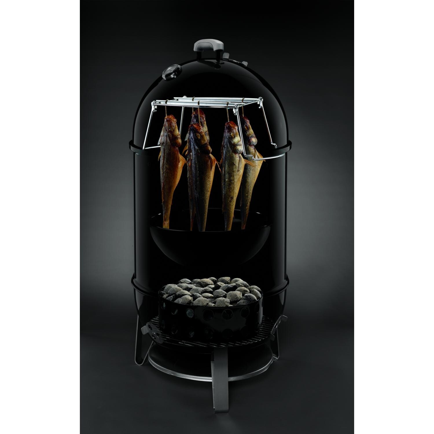 Weber Original 18-Inch Expandable Smoking Rack - Shown Inside The Smoker thumbnail