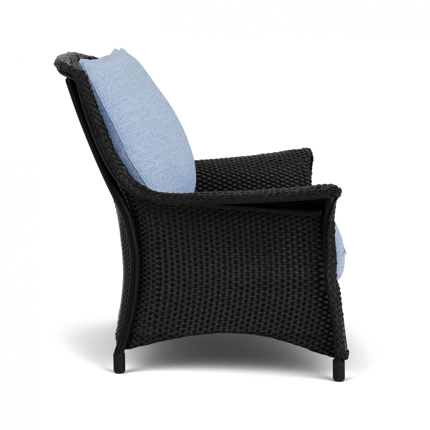 Lloyd Flanders Mandalay Chair and a Half in Ebony Finish with Demo Skyway Fabric - Side thumbnail