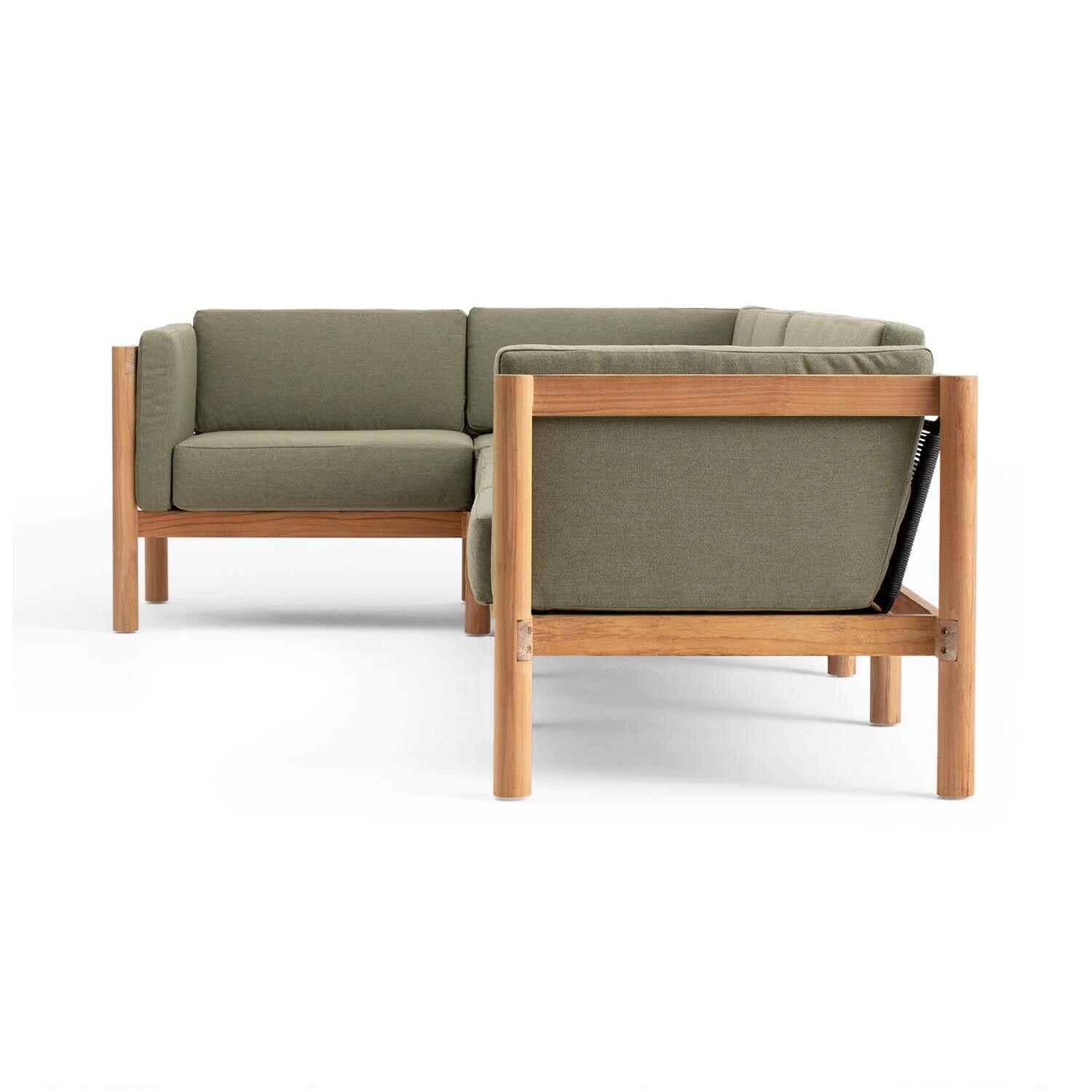 Neighbor SECT4 - LE 4 Piece Sectional W/ Sunbrella Cushion Arms - Long Side View thumbnail