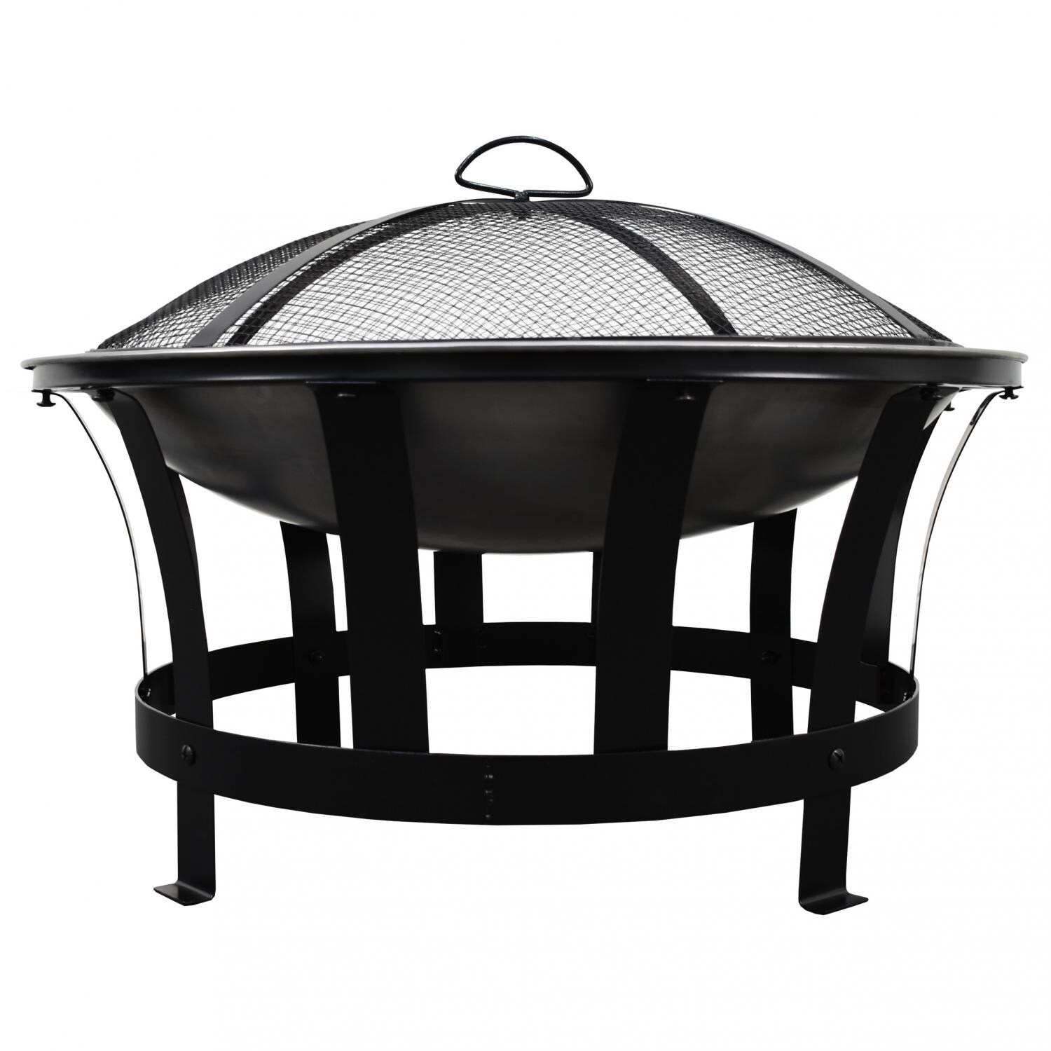 Astella 24-Inch Round Wood-Burning Fire Pit - Steel - FP100 - Front View