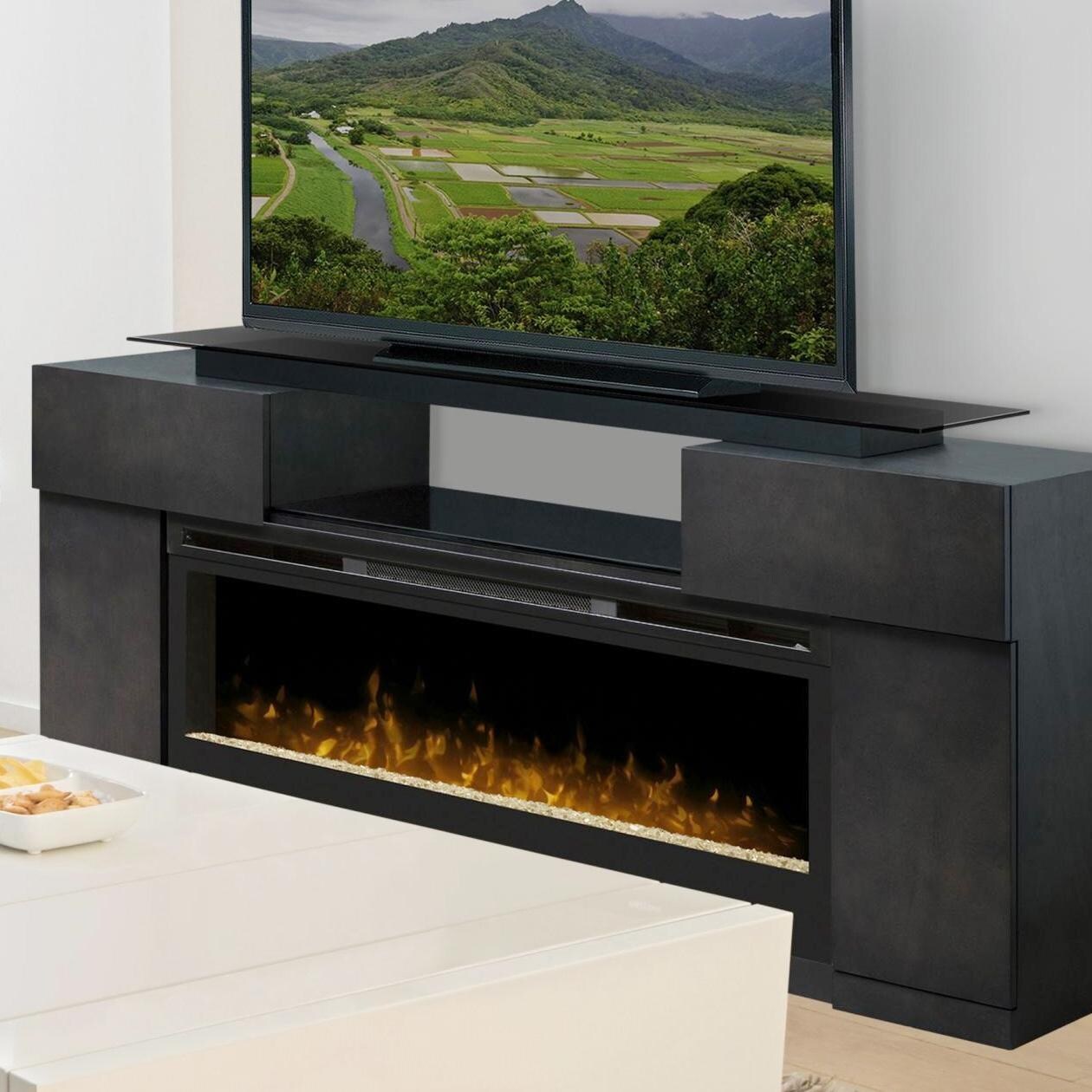 Dimplex - GDS50-1243SC - Concord 73-Inch Electric Fireplace Media Console - Glass Embers - Gray thumbnail