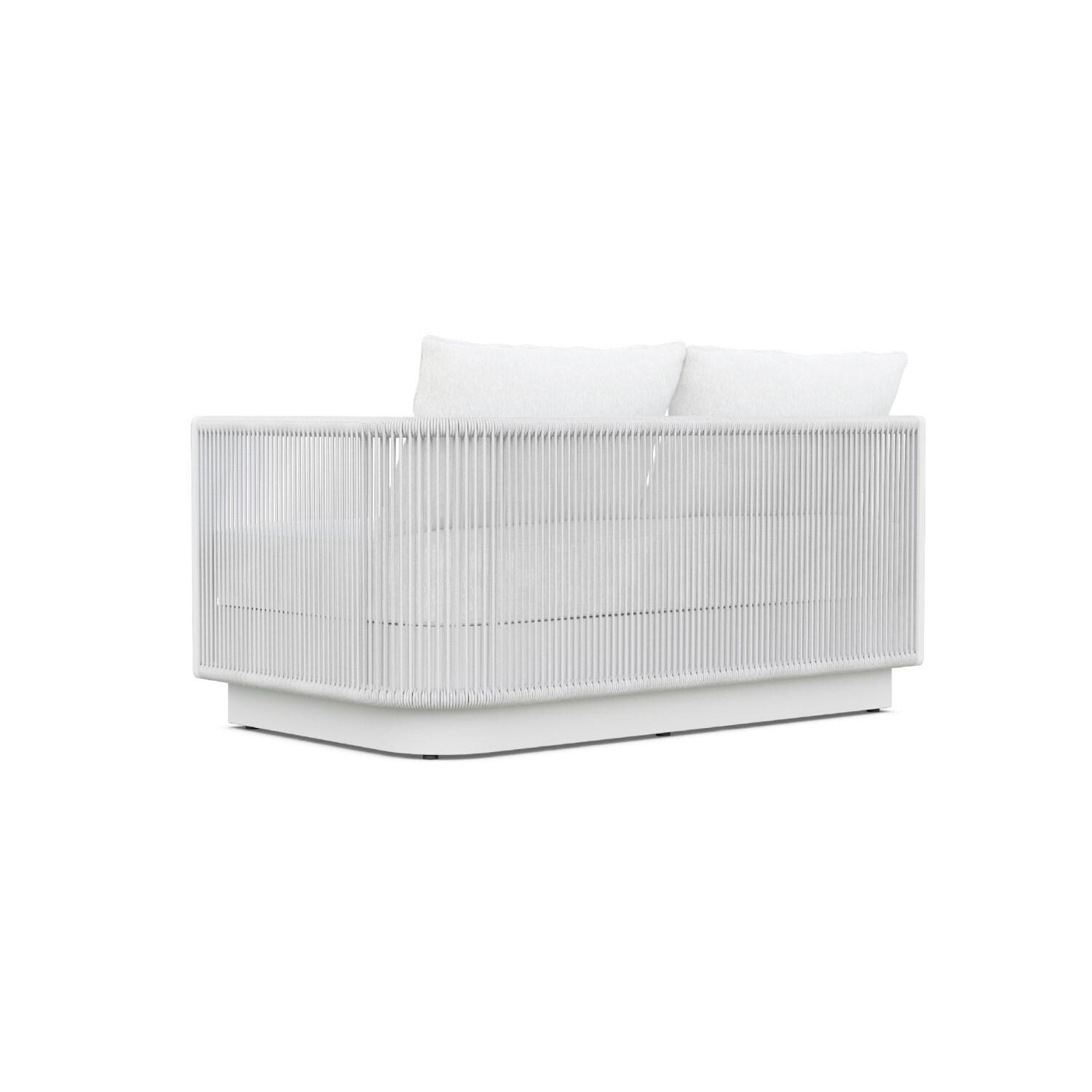 Azzurro Living POR-R01S2L-CU Porto Woven Rope Left Arm Club Chair in Pearl Gray/Cloud - Back - White Background thumbnail