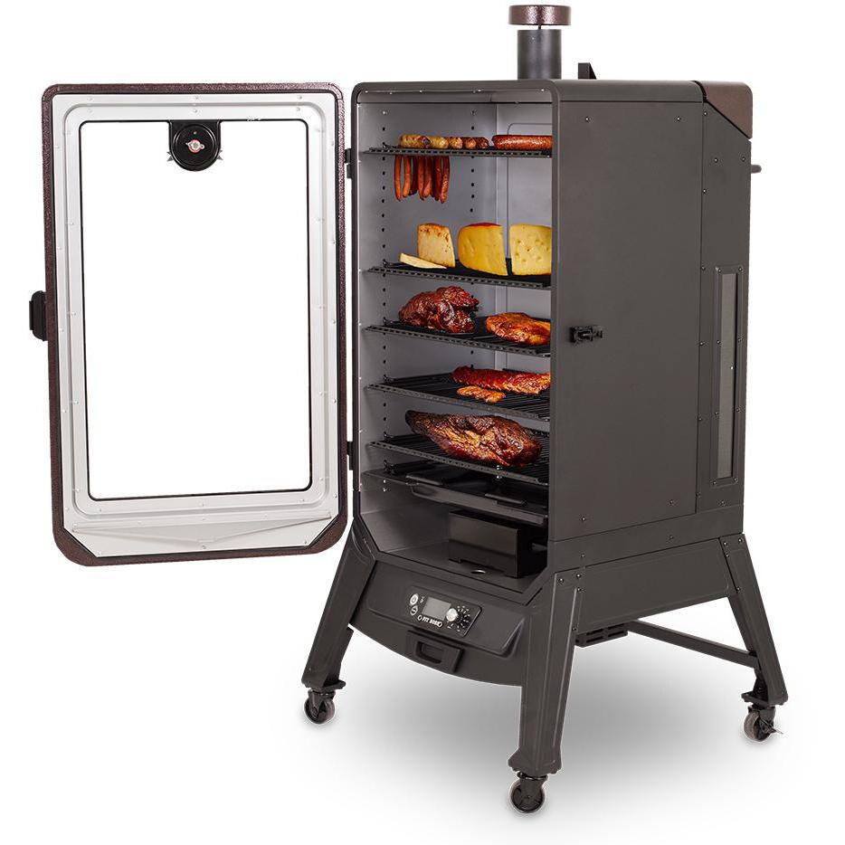 Pit Boss - 77700 - Copperhead 7 Series Pellet Smoker - Right Angle Open Door With Food thumbnail
