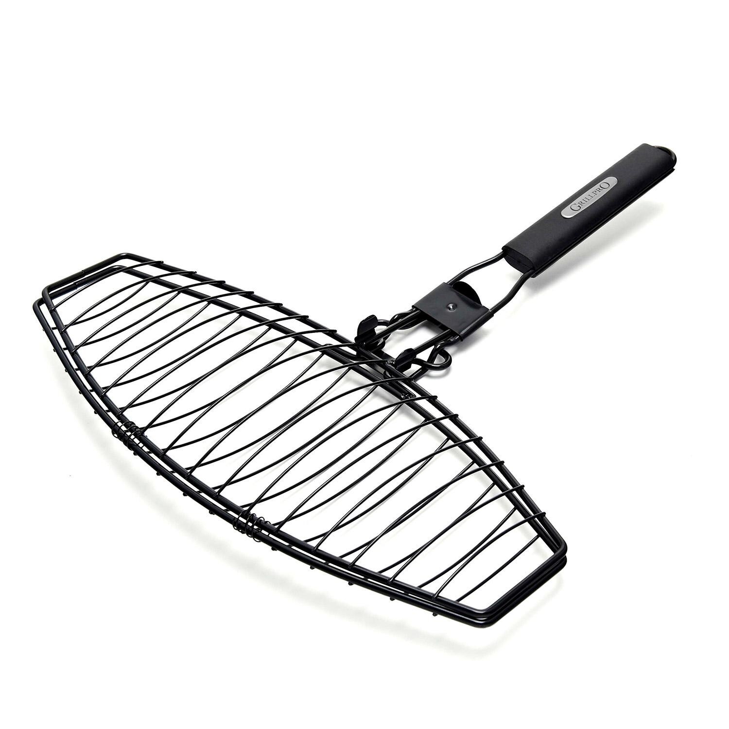 GrillPro Non-Stick Fish Basket w/ Removable Handle