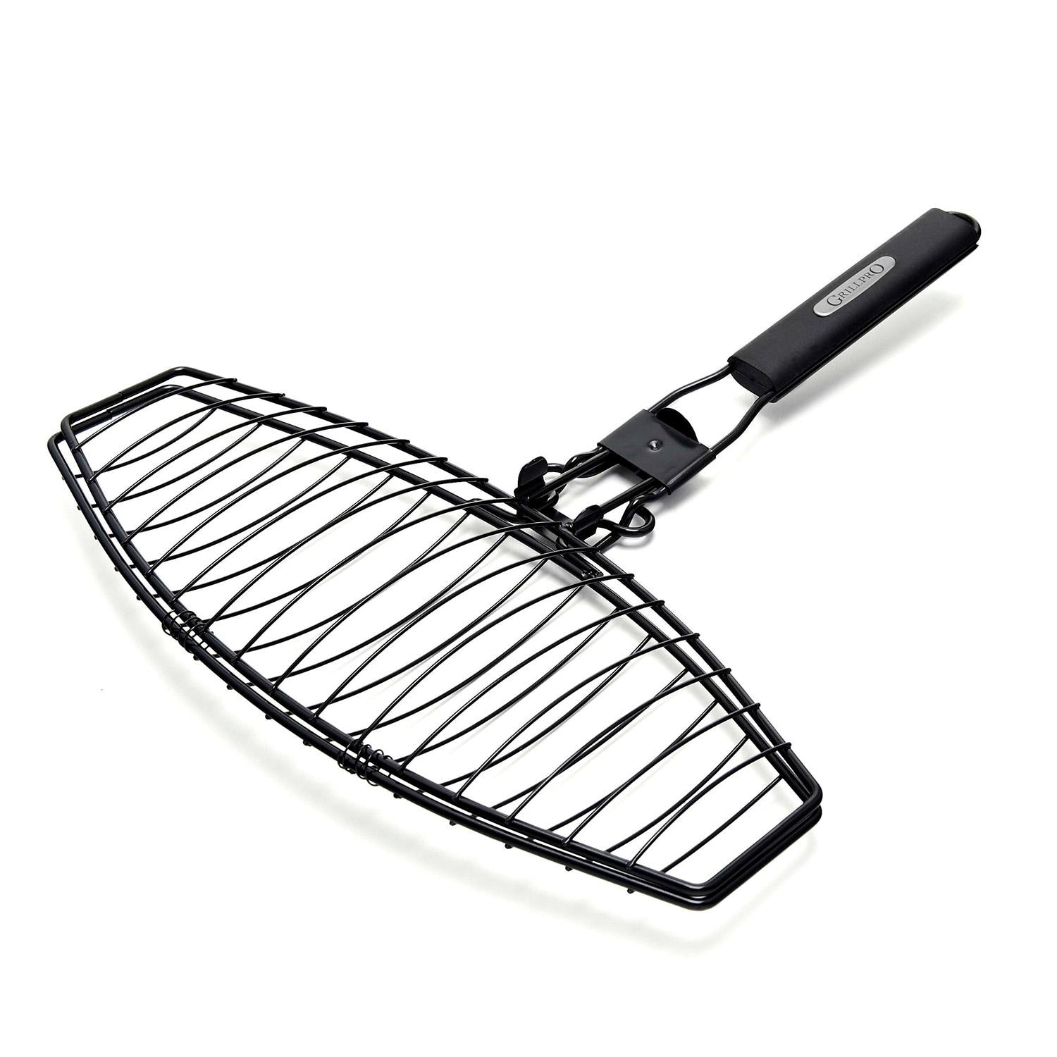 GrillPro Non-Stick Fish Basket w/ Removable Handle
