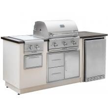 Saber R Series EZ Outdoor Kitchen With Natural Gas Grill And Side Burner - Copper image