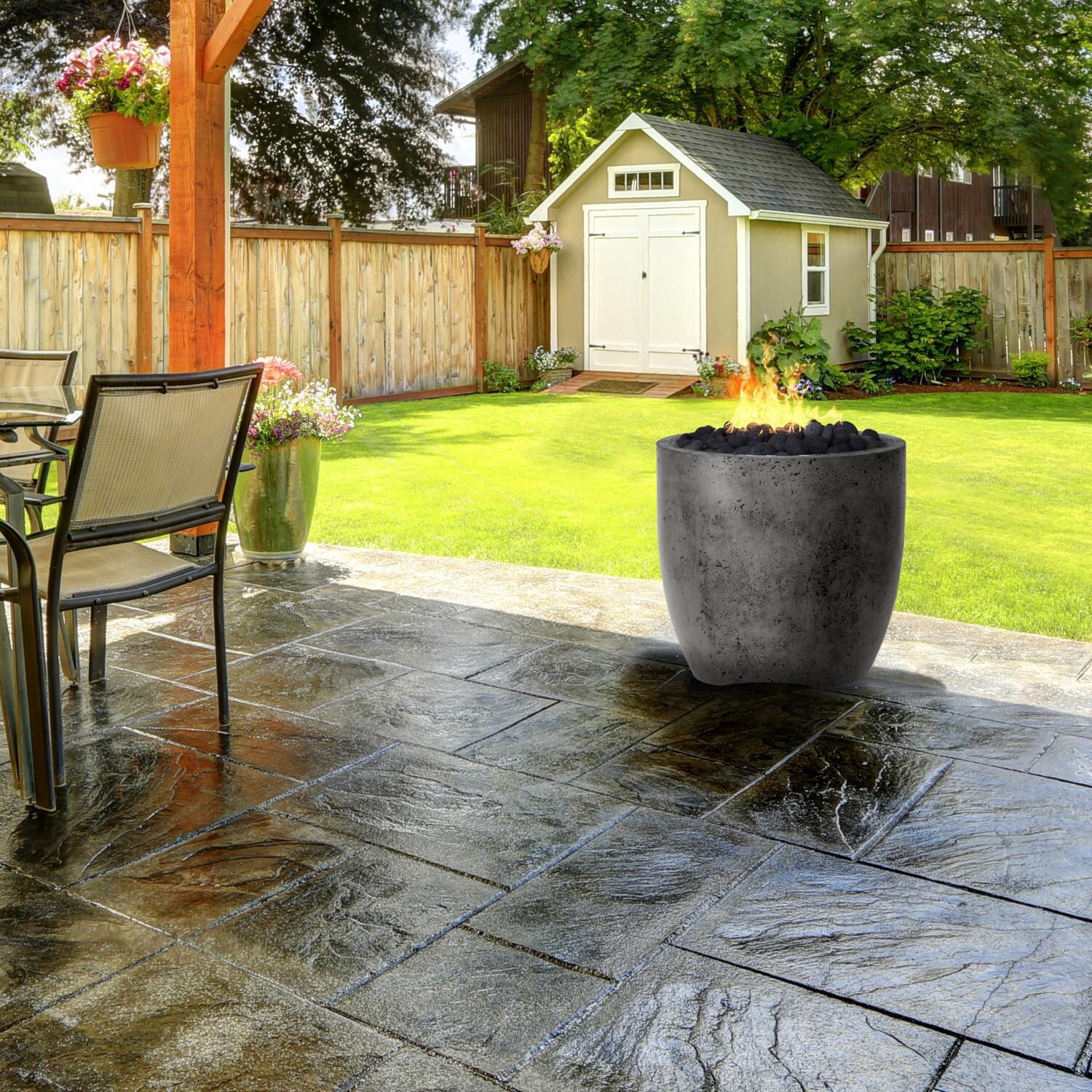 Prism Hardscapes Pentola 2 24-Inch Natural Gas Round Fire Bowl - Pewter - PH-414-4NG image