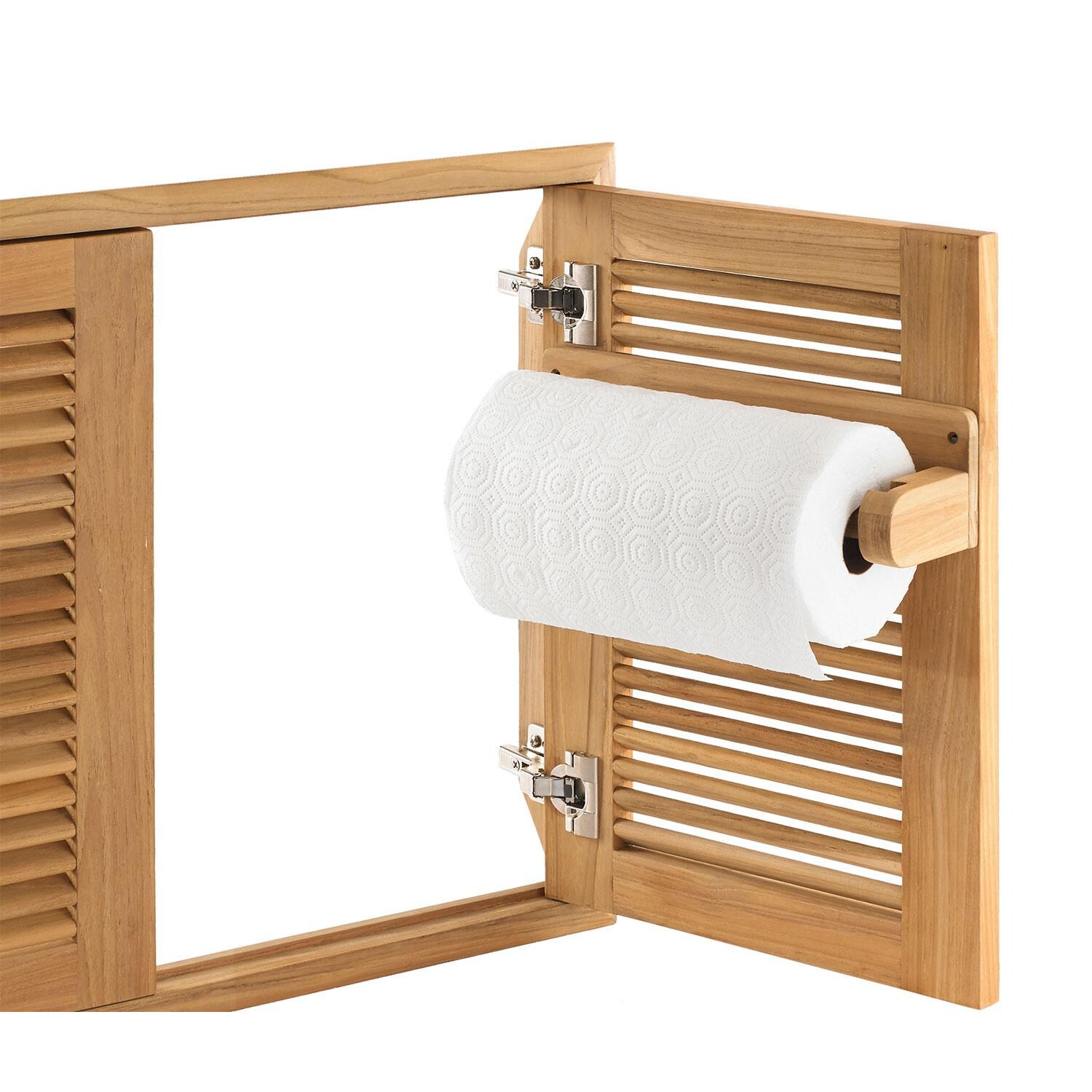Pacific Teak Roll Towel Holder - On Door thumbnail