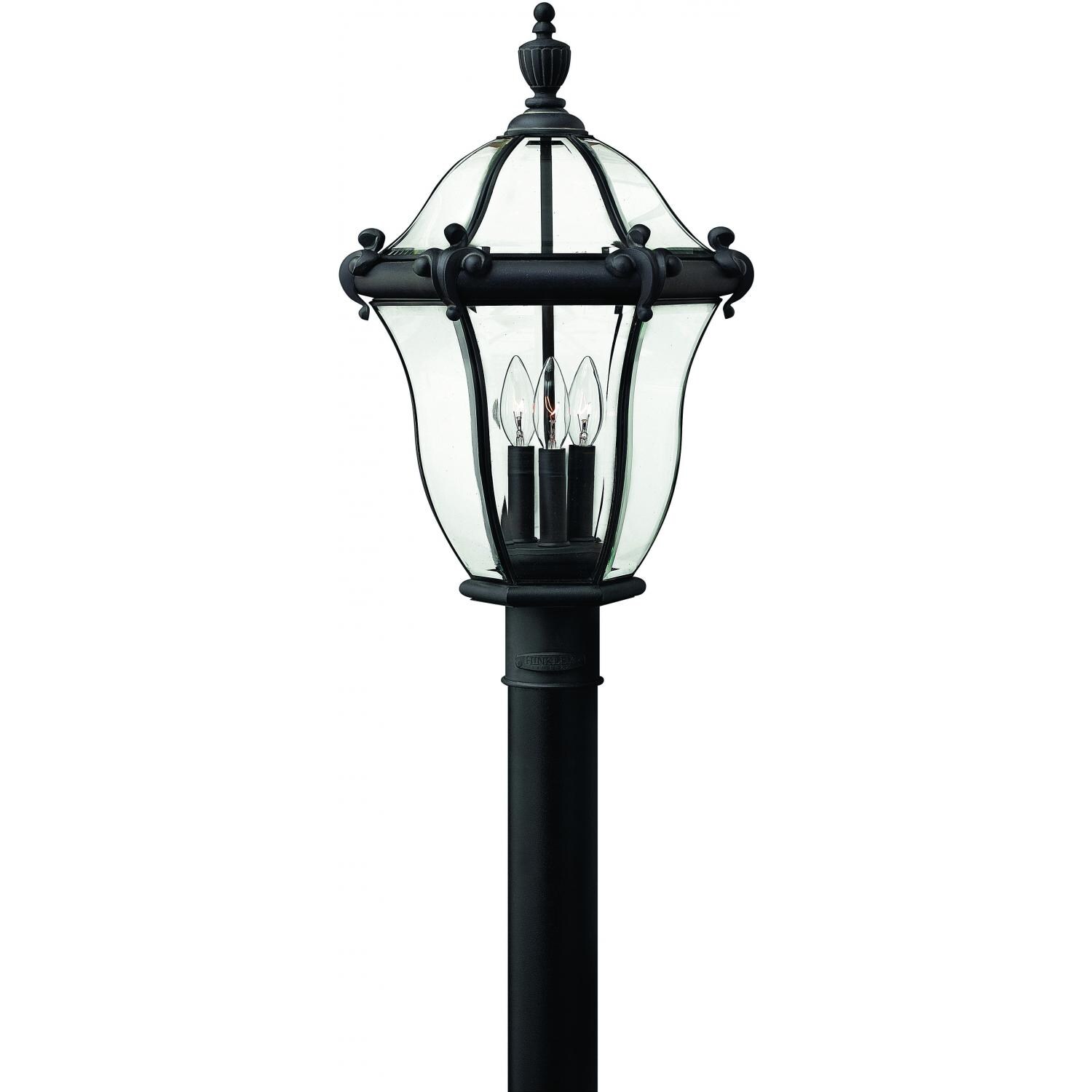 Hinkley Lighting San Clemente 2441MB 40W Three Light Outdoor Post Light - Museum Black thumbnail