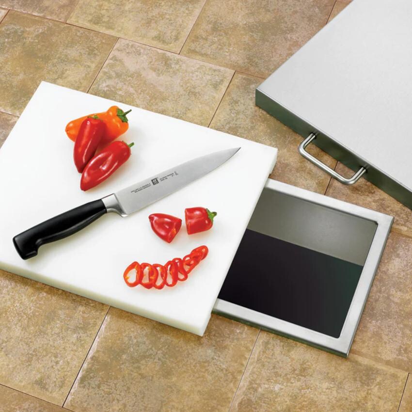 Summerset SSTC-14 14x10-Inch Trash Chute & Cutting Board w/ Lid (Knife Not Included) thumbnail
