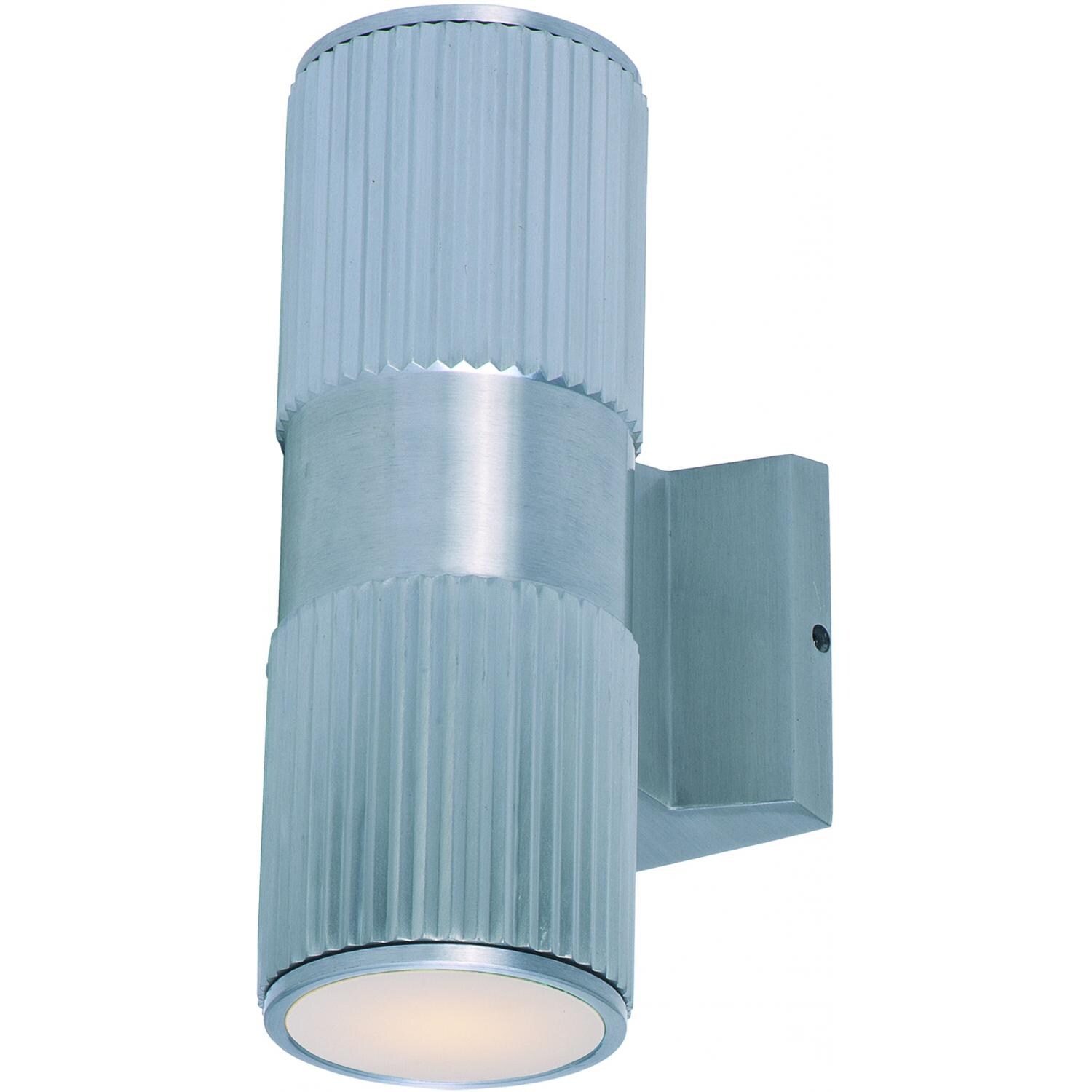 Maxim Lightray Two Light 10-Inch Outdoor Wall Light - Brushed Aluminum - 6123AL