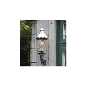 American Gas Lamp Works GL36 Cast Aluminum Manual Ignition Propane Gas Light With Open Flame Burner And Standard Wall Mount - In Use thumbnail