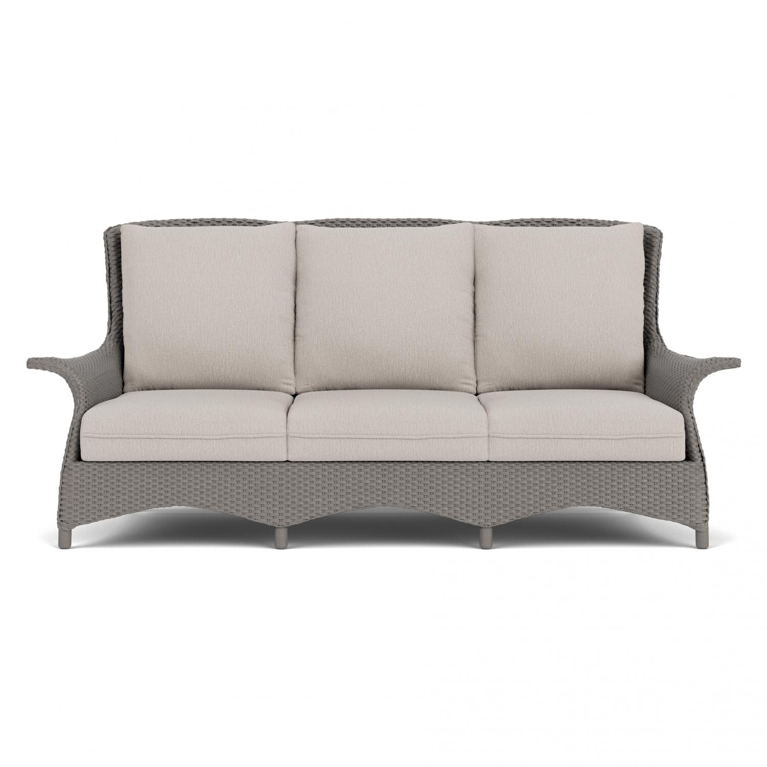 Mandalay Lloyd Loom Sofa in Pewter/Remy Cloud by Lloyd Flanders