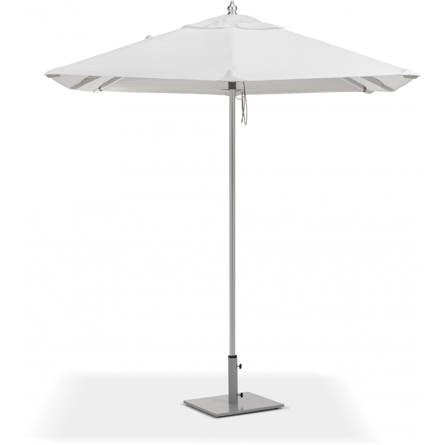 Oxford Garden 6 Ft. Square Aluminum Patio Market Umbrella W/ Push Lift - Sunbrella Canvas Canvas thumbnail