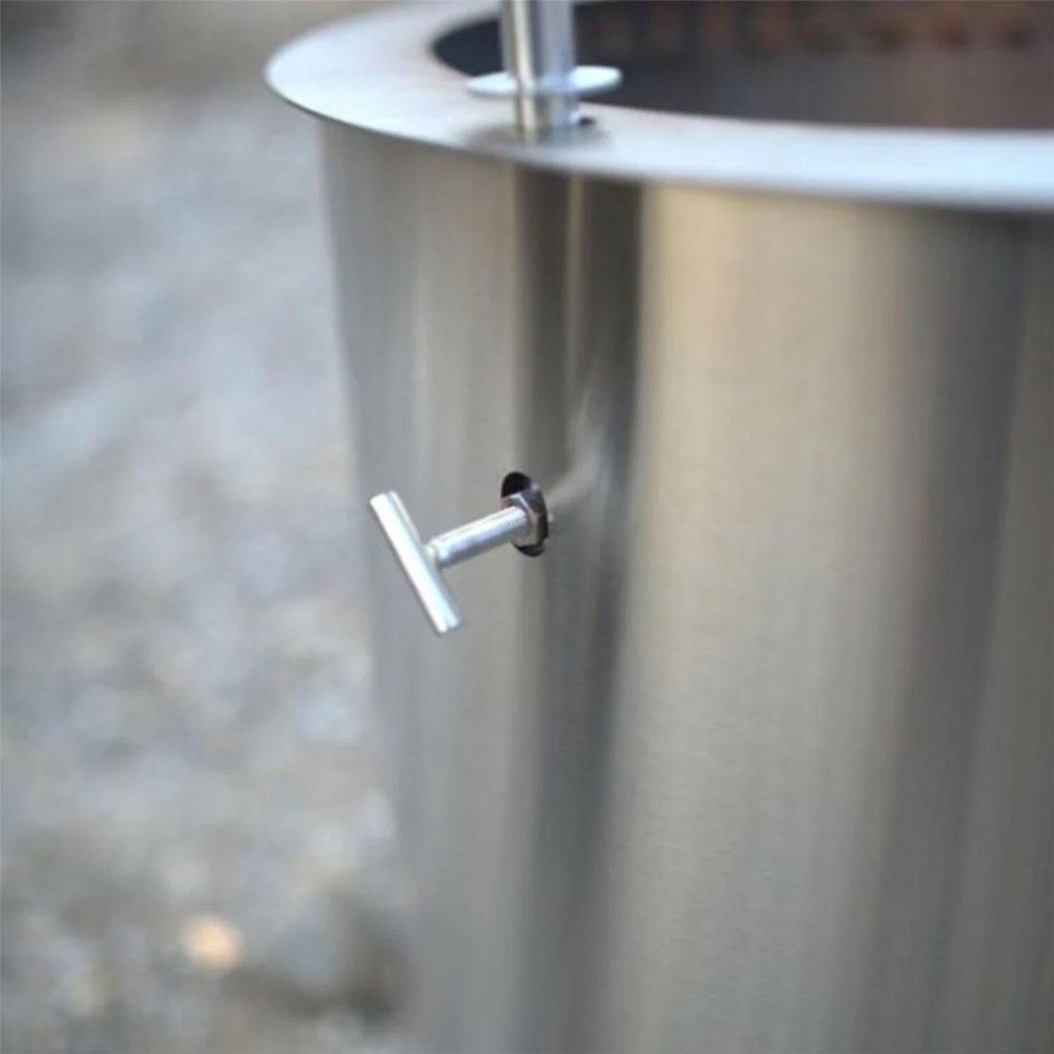 Coulee CCO-0018 Colorado Smokeless Portable Wood Burning Fire Pit - Post Mount Base Locking Tab Detail thumbnail