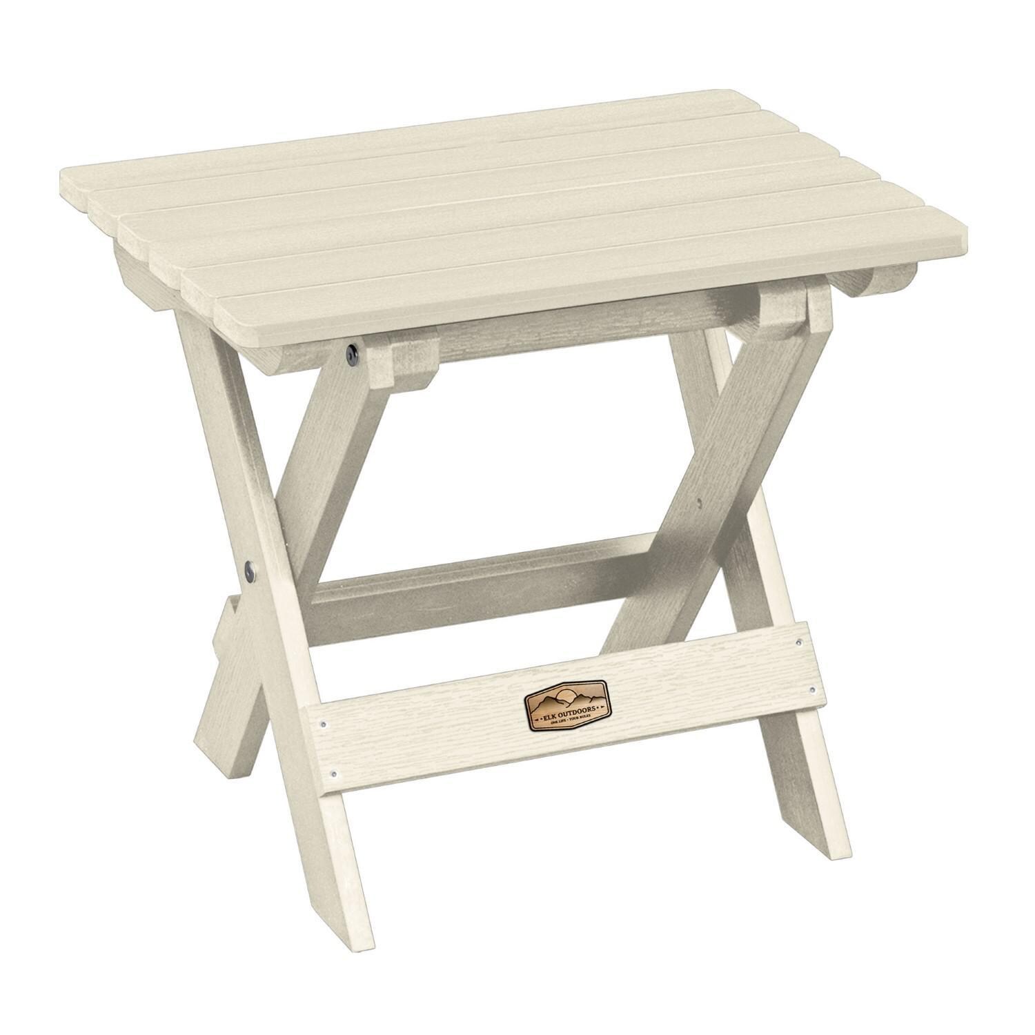 Lakeview The Charmville Folding Side Table - Whitewash - On White thumbnail