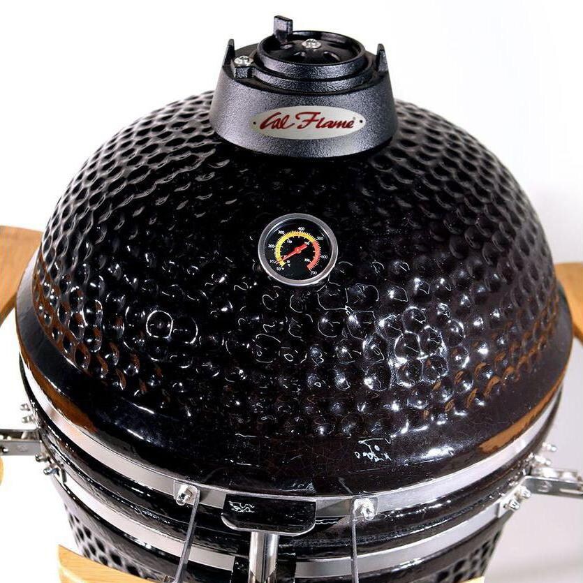 Cal Flame 21-Inch Ceramic Kamado Smoker Grill - Top View thumbnail