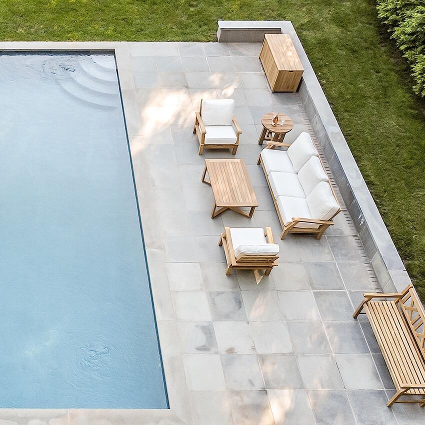 Teak + Table Charleston Rectangular Coffee Table - Poolside - Lifestyle thumbnail