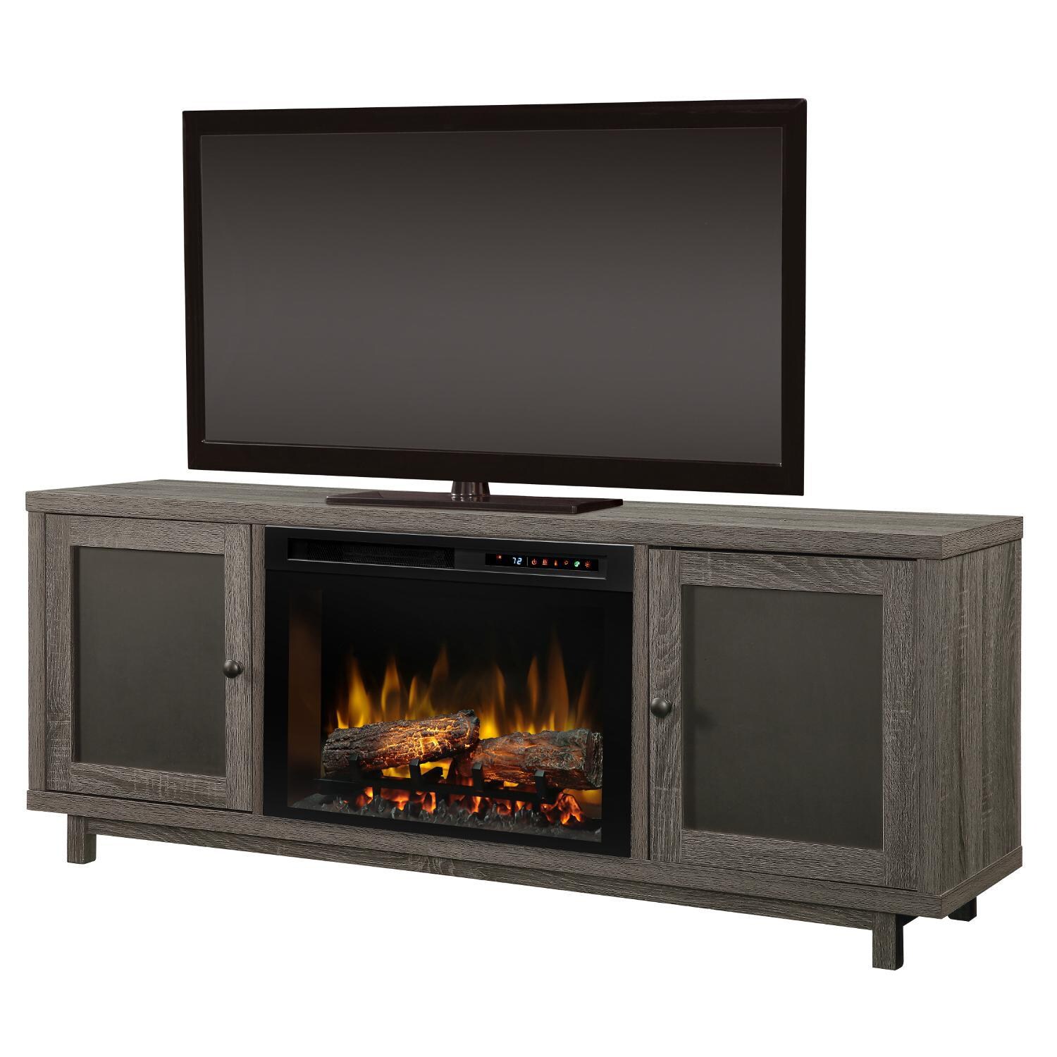 Dimplex - GDS26L8-1908IM - Jesse 65-Inch Electric Fireplace Media Console - Logs - Iron Mountain Gray thumbnail