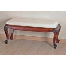 International Caravan Carved Wood Foot Of Bed Bench - 3885 image