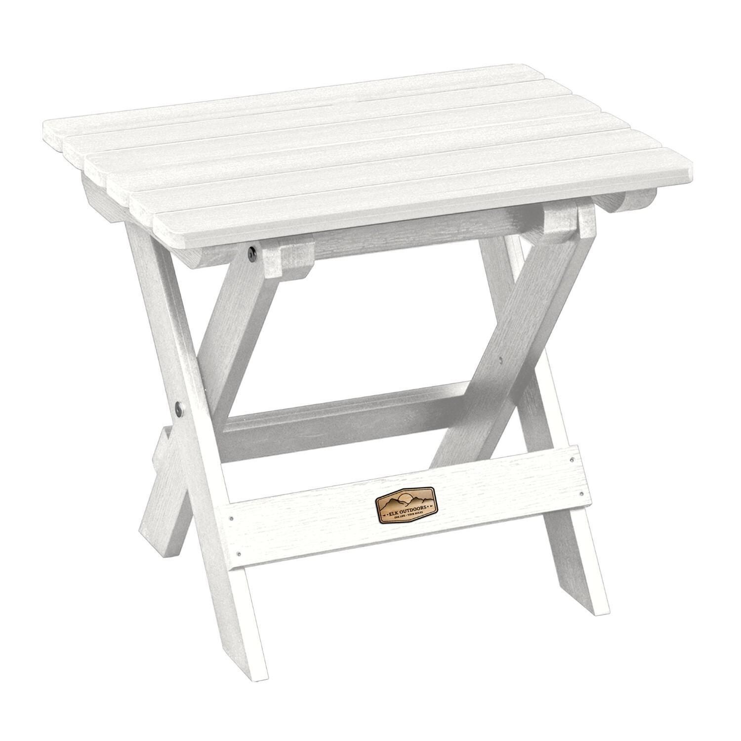 Lakeview The Charmville Folding Side Table - White - On White thumbnail