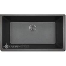 Polaris 32 X 18 Single Bowl Granite Undermount Sink - Black image