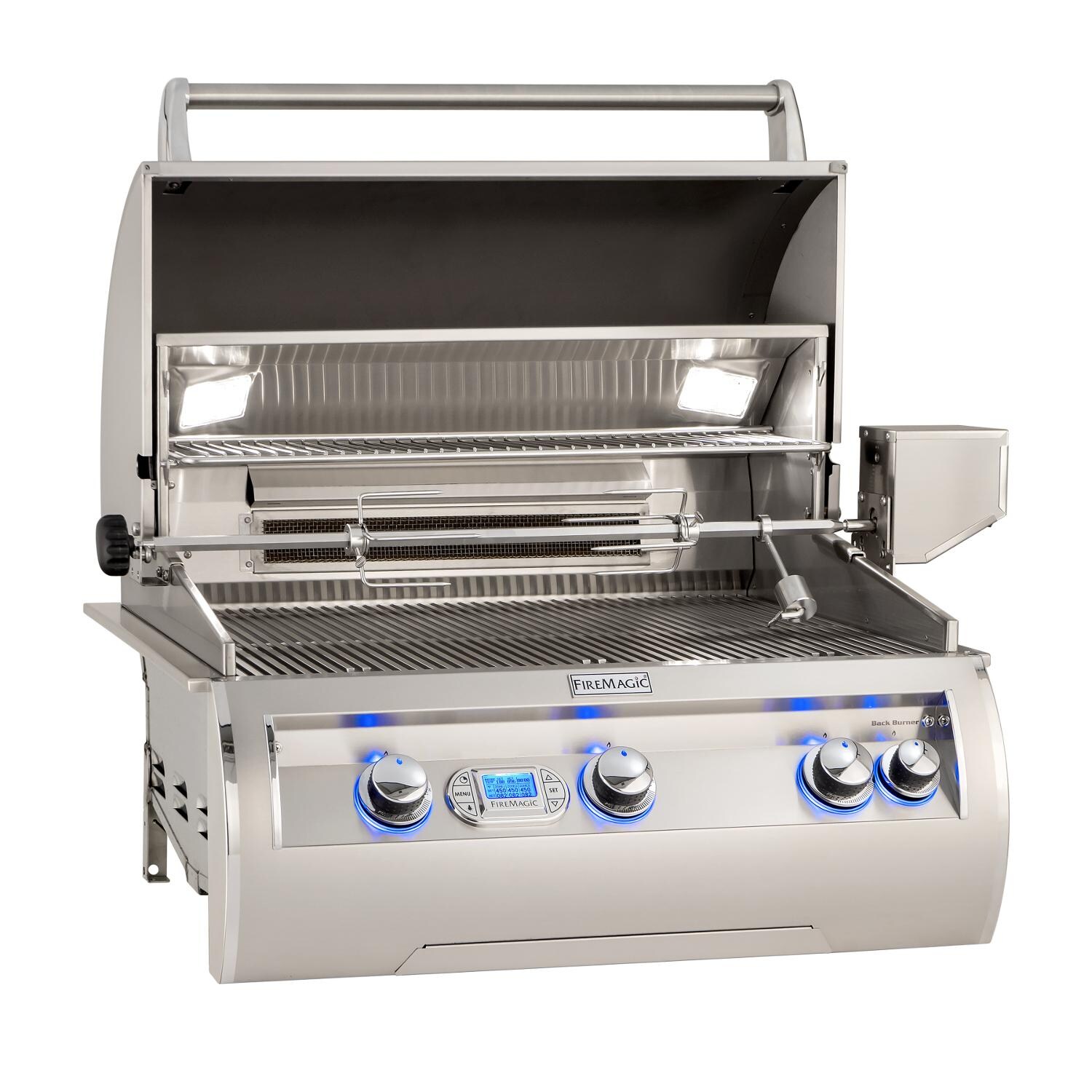 Fire Magic - E660I-8L1N - Echelon Diamond 30-Inch Built-In Natural Gas Grill W/ One Infrared Burner & Rotisserie - Open thumbnail