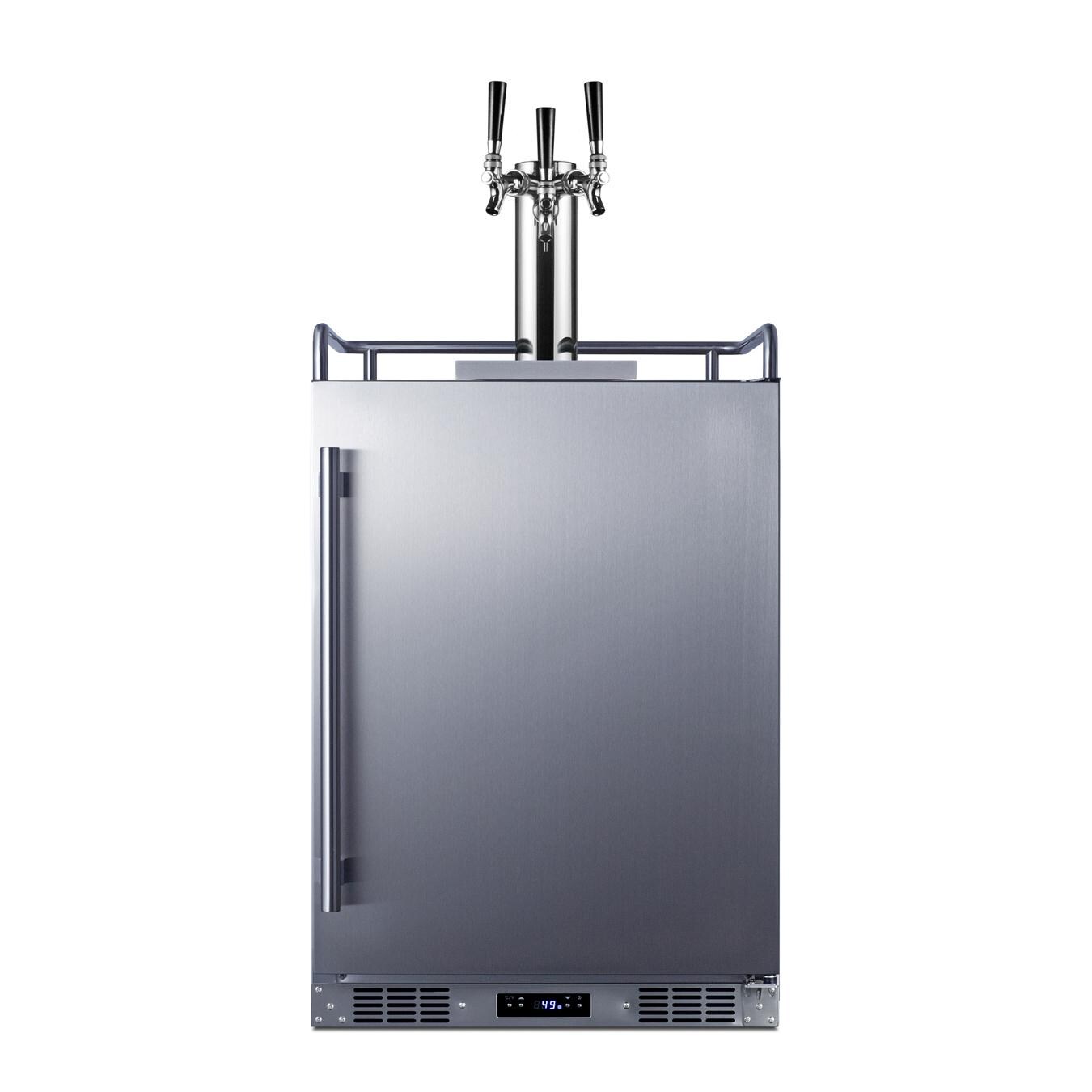 Summit Commercial Outdoor Rated Triple Tap Beer Dispenser / Kegerator w