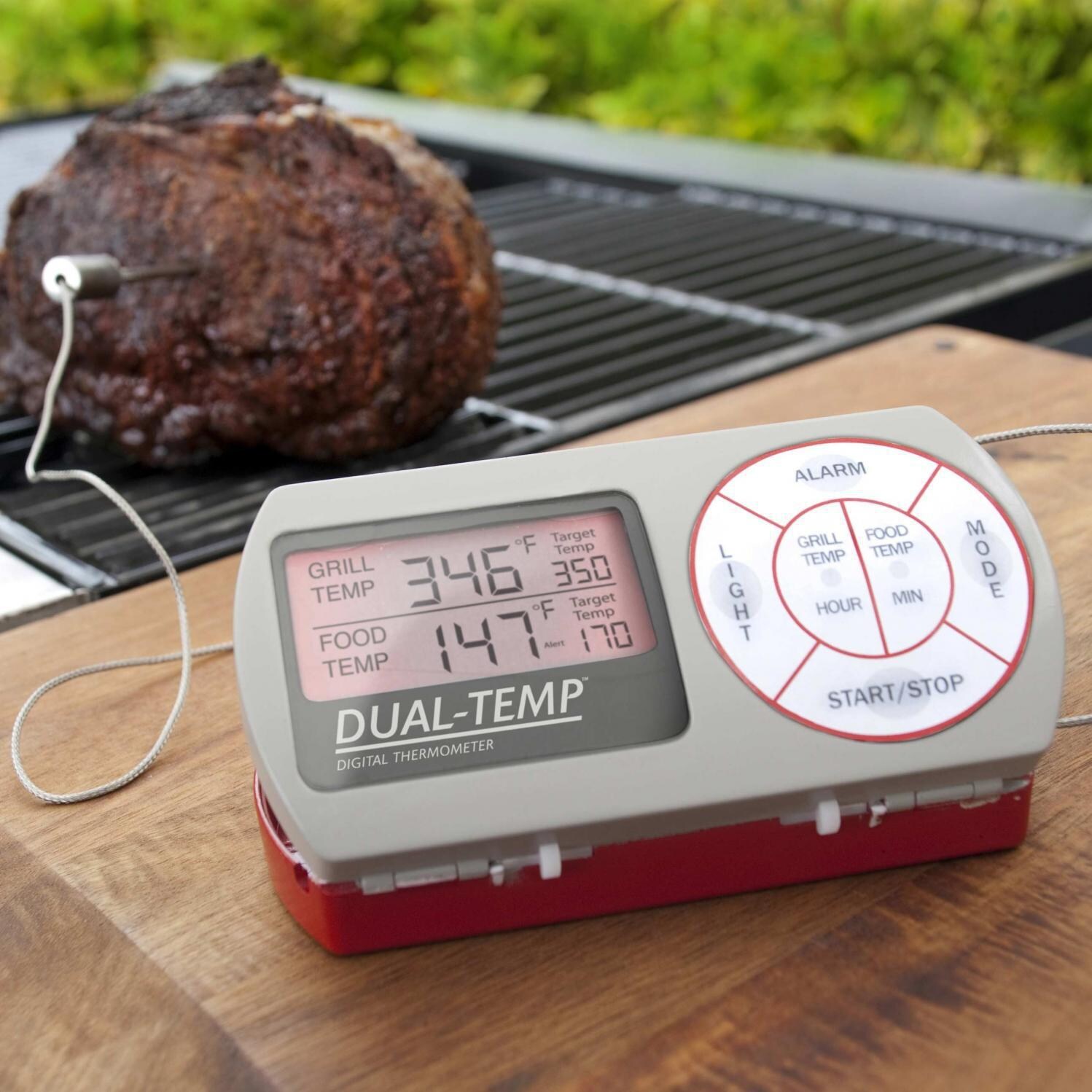 Dual Temp Grill & Meat Digital Thermometer W/ BuiltIn Alarm BBQGuys