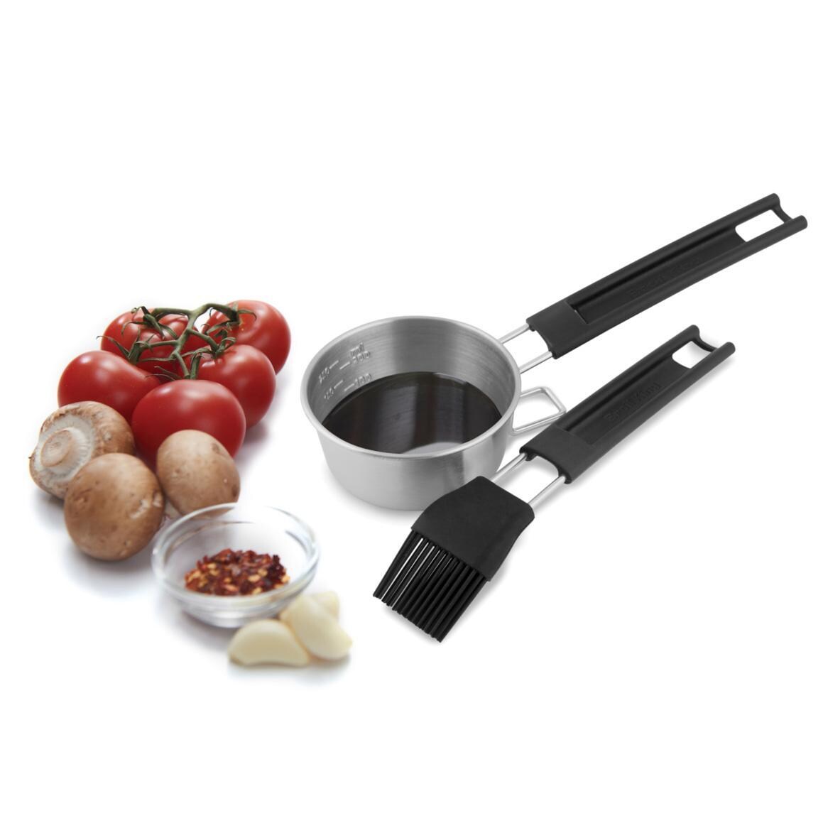 Broil King Stainless Steel Deluxe Basting Set - 2 Pack - 61490 - With Food - White Background thumbnail