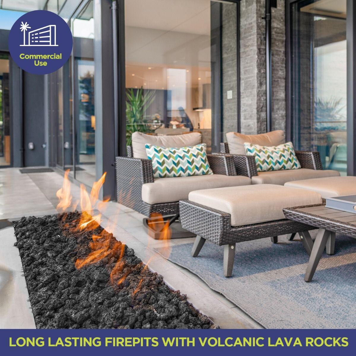 BBQGuys Signature LAVA-S-40 Small Black Lava Rock Filler - Commercial Use thumbnail