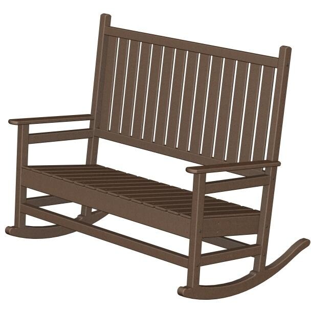 Poly-Wood Recycled Plastic Wood Traditional Double Rocking Chair : BBQGuys