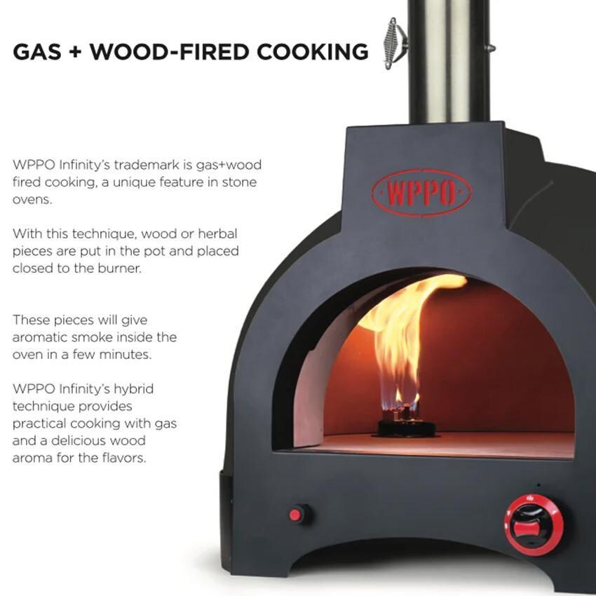 WPPO WKI66-FY Infinity 66 Hybrid Refractory Cooking Oven - Faro Yellow - Shown in Midnight Black - Detail thumbnail