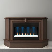 Furnitech Ambience Transitional 67-Inch Electric Fireplace Mantel Package - Cognac Finish - FT67MMF