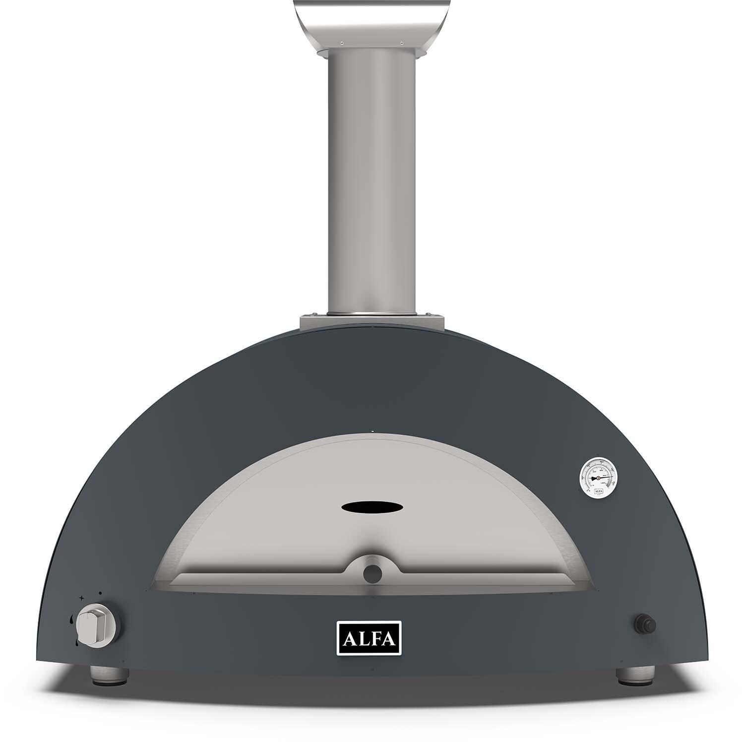 Alfa FXMD-3P-MGRIA-U Moderno 3 Pizze Natural Gas Pizza Oven - Anthracite Grey - White Background thumbnail