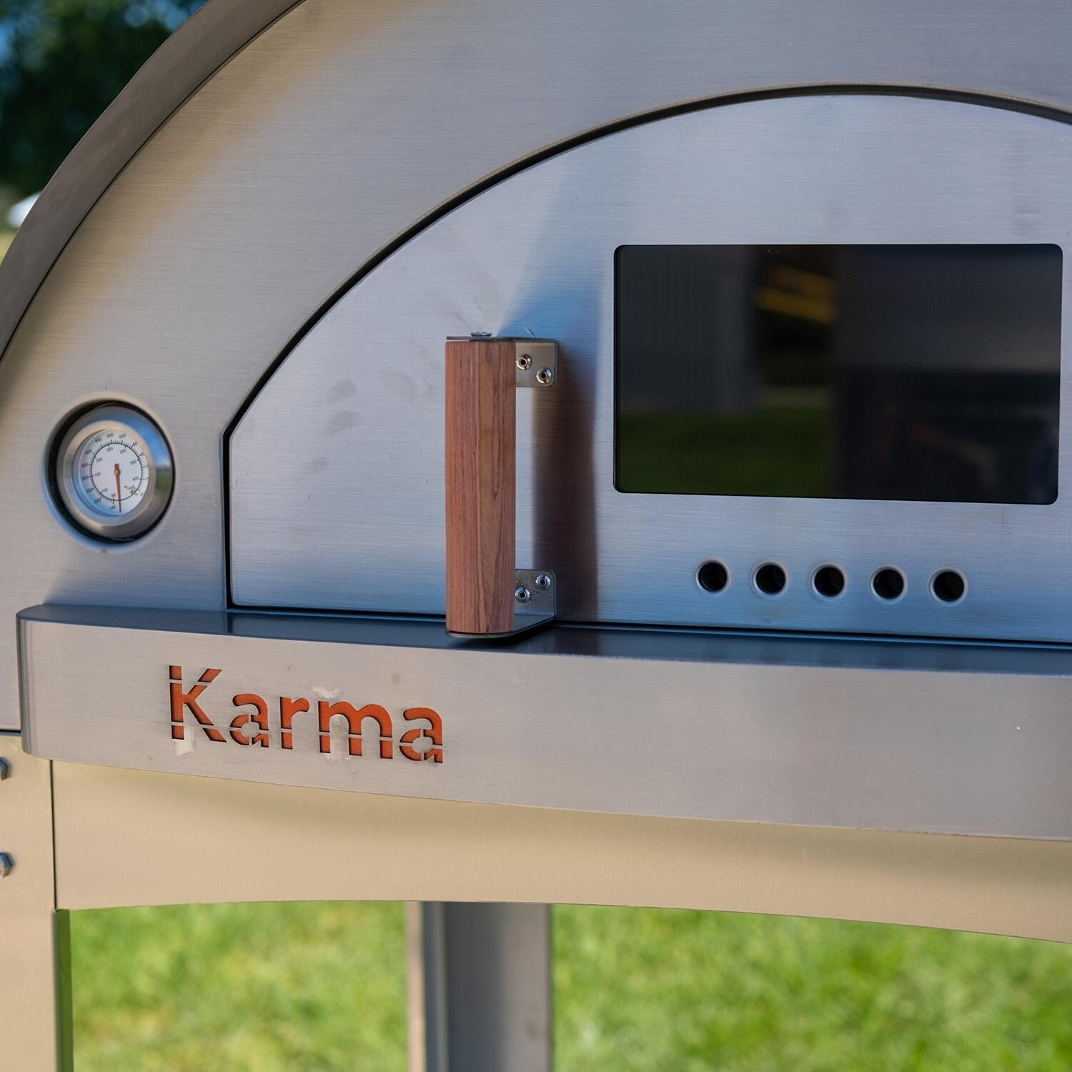 WPPO WKK-02S Karma 32-in Wood Fired Pizza Oven w/ Stainless Steel Cart - Door - Detail thumbnail