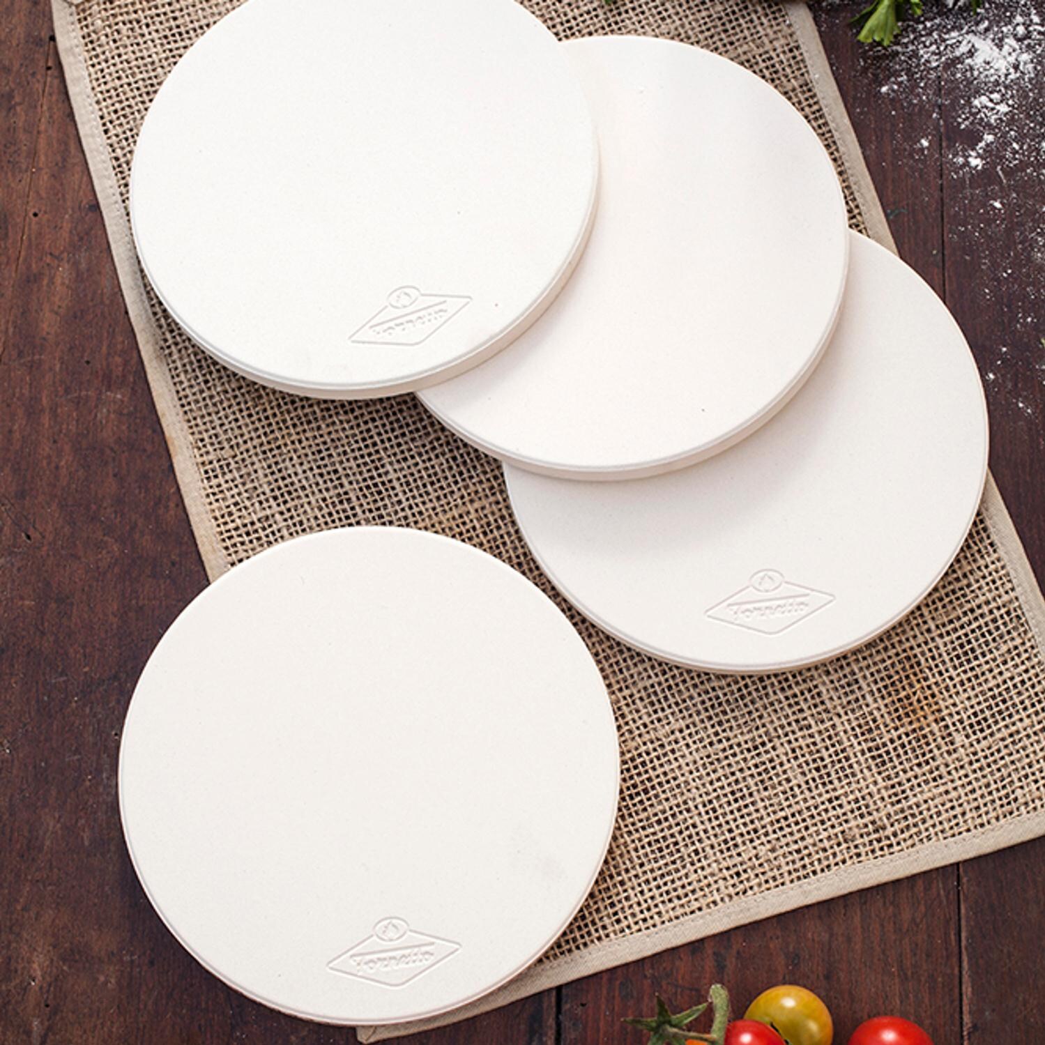 Fornetto 8 Inch Round Mini Pizza Stone - Set Of 4 thumbnail