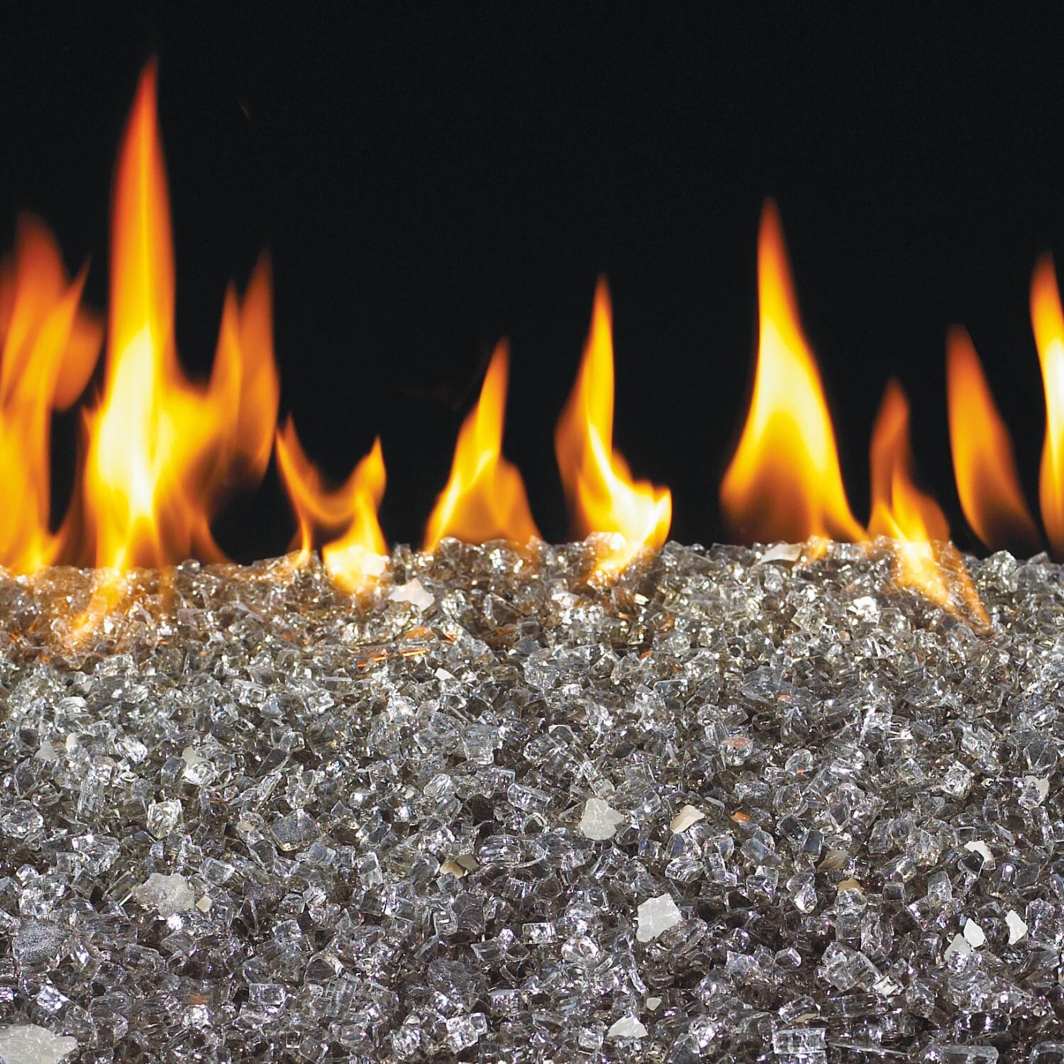 Peterson Real Fyre Glass Bronze Fire Glass - Shown in Use (Burner Not Included) thumbnail