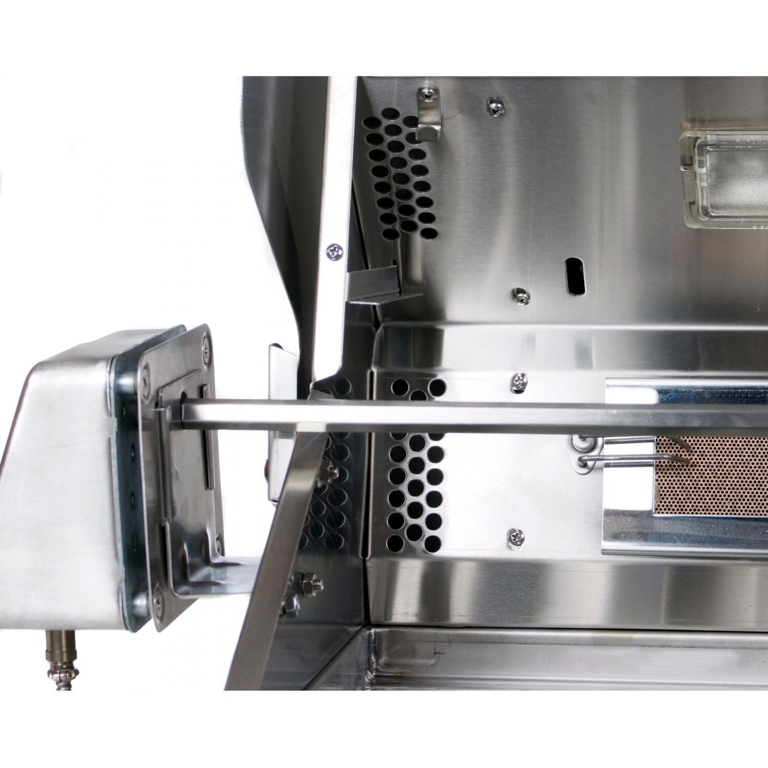 Cal Flame Gas Grills 40 Inch 5 Burner Convection Gas Grill - Details of Rotisserie Spit thumbnail