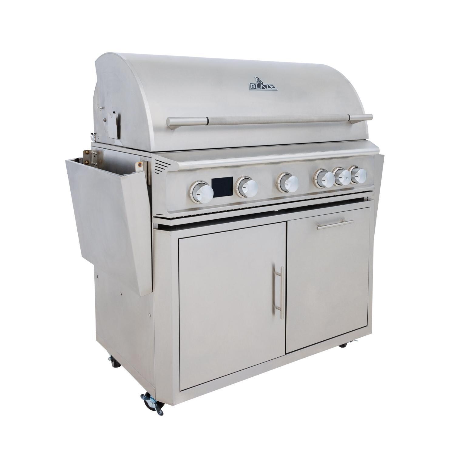 Blaze BLZ-5LTEPRO-CART-LTSC LTE PRO 40-Inch 5-Burner Gas Grill Cart - Angled View (Grill Not Included) - White Background thumbnail