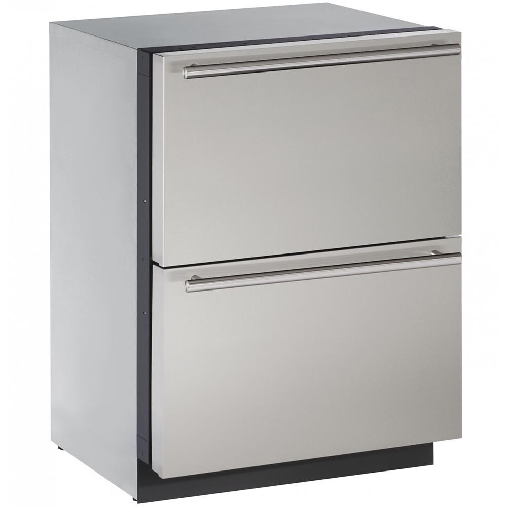 U-Line 3000 Series 24-Inch 4.5 Cu. Ft. Built-In Dual Zone Refrigerator Drawers - Stainless Steel - U-3024DWRS-00B