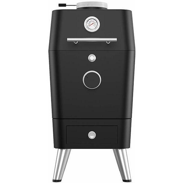 Everdure EKAMK1B 18 Inch Cast Aluminum Kamado Grill W/Stand - Front View - White Background thumbnail