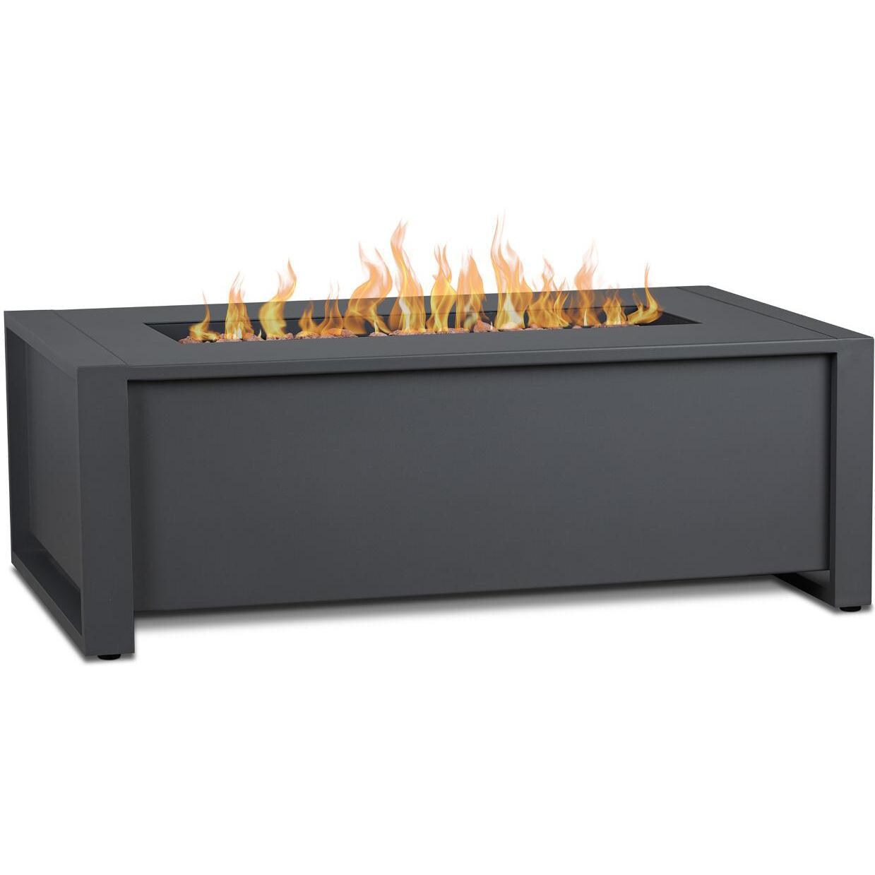 Lakeview Outdoor Designs SC-6330LP-GRY Lafitte 42-Inch Rectangle Propane Gas Fire Table - Flames thumbnail