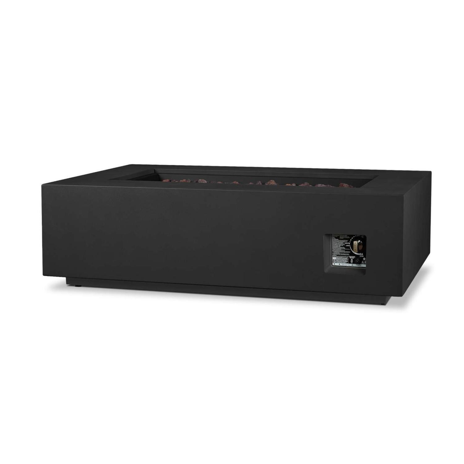 Lakeview SCC9813LPBLK Elysian 50-Inch Rectangle Propane Fire Table w/ NG Conversion Kit - Black - Control thumbnail