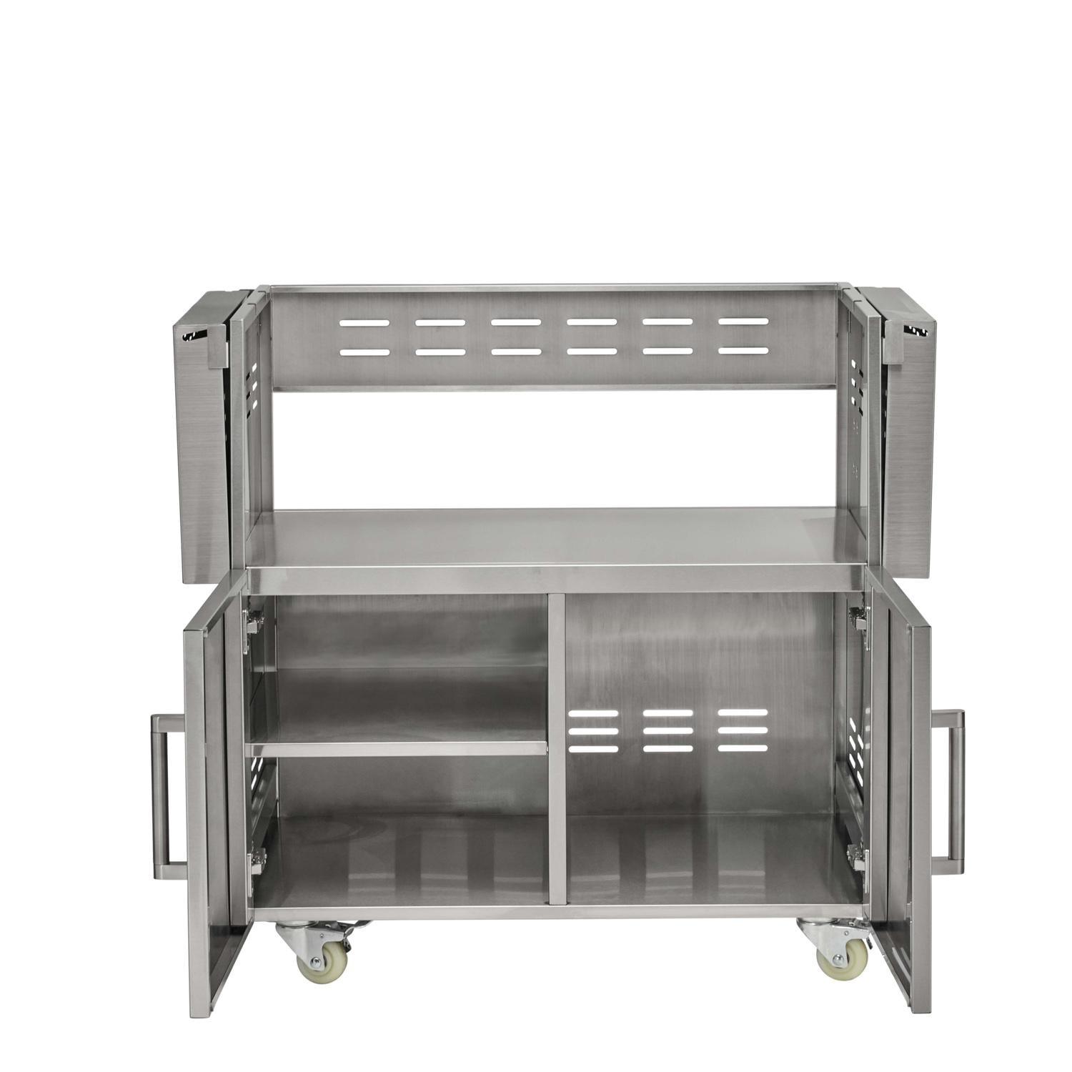 Coyote Outdoor Living C3CH36CT 36 Inch Charcoal Grill Cart - Shelves Down - White Background thumbnail