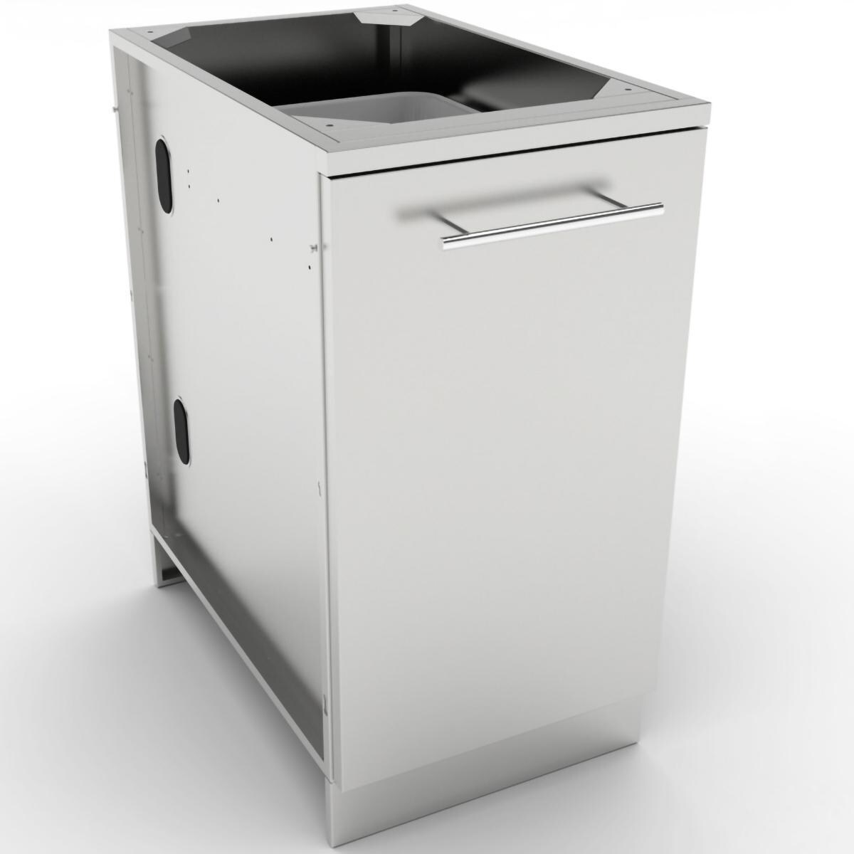 Sunstone SBC18STRD 18-in Outdoor Kitchen Double Trash / Recycling Bin Island Cabinet -  thumbnail
